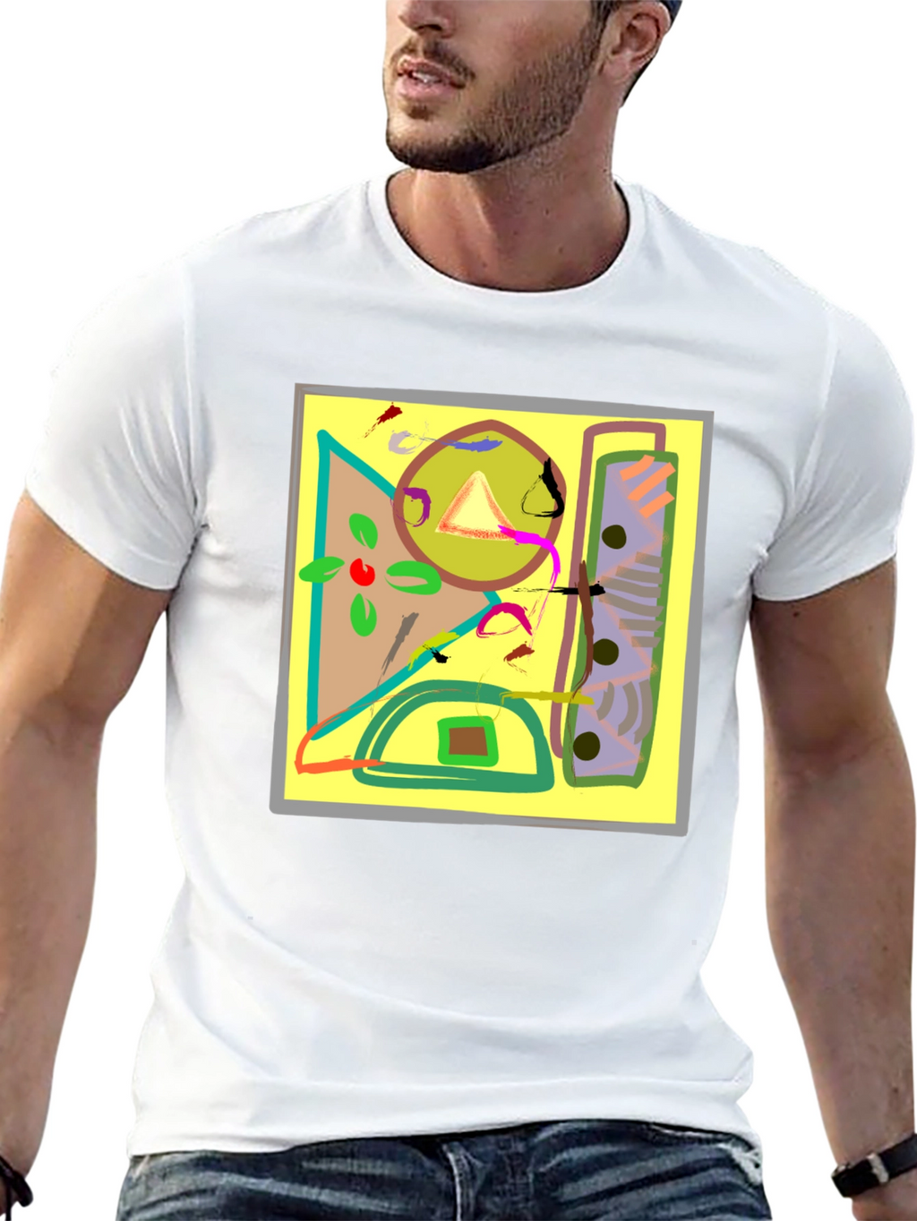 Abstract Art Graphic Tee - Unique Design