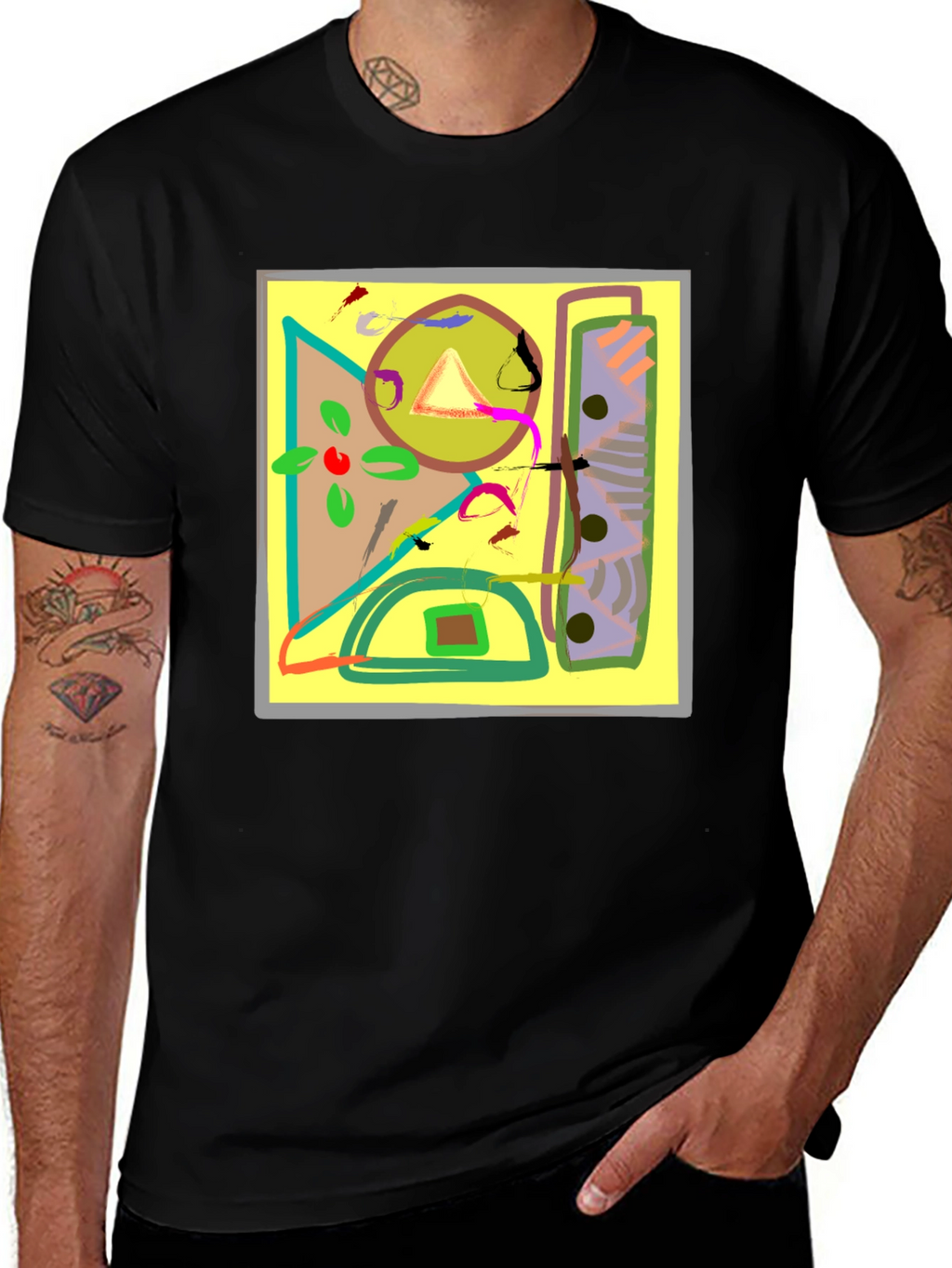 Abstract Art Graphic Tee - Unique Design