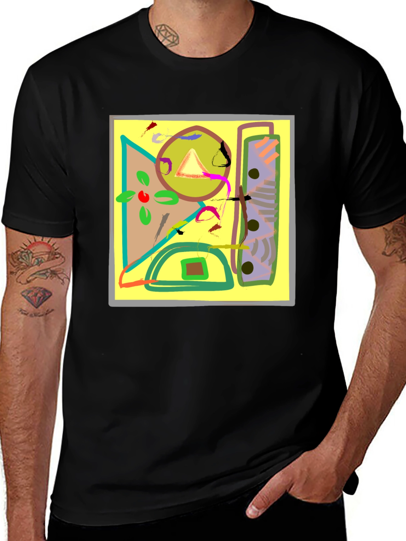 Abstract Art Graphic Tee - Unique Design