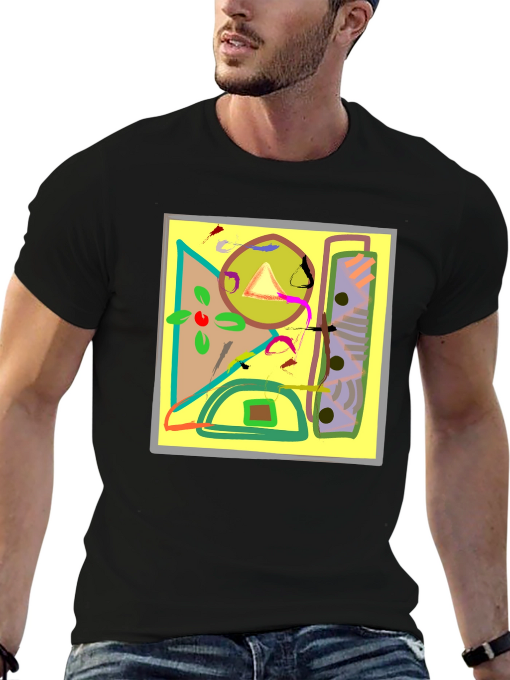 Abstract Art Graphic Tee - Unique Design