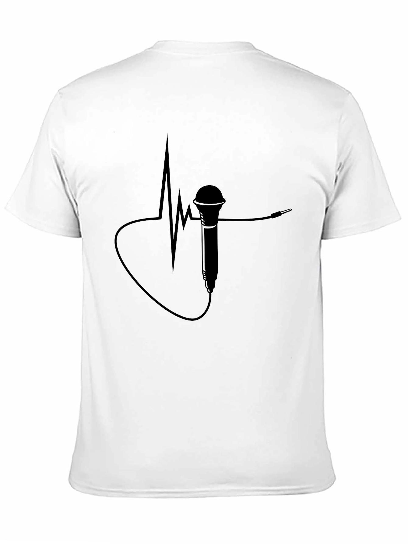 Mic Heartbeat Tee - Music Lovers T-Shirt