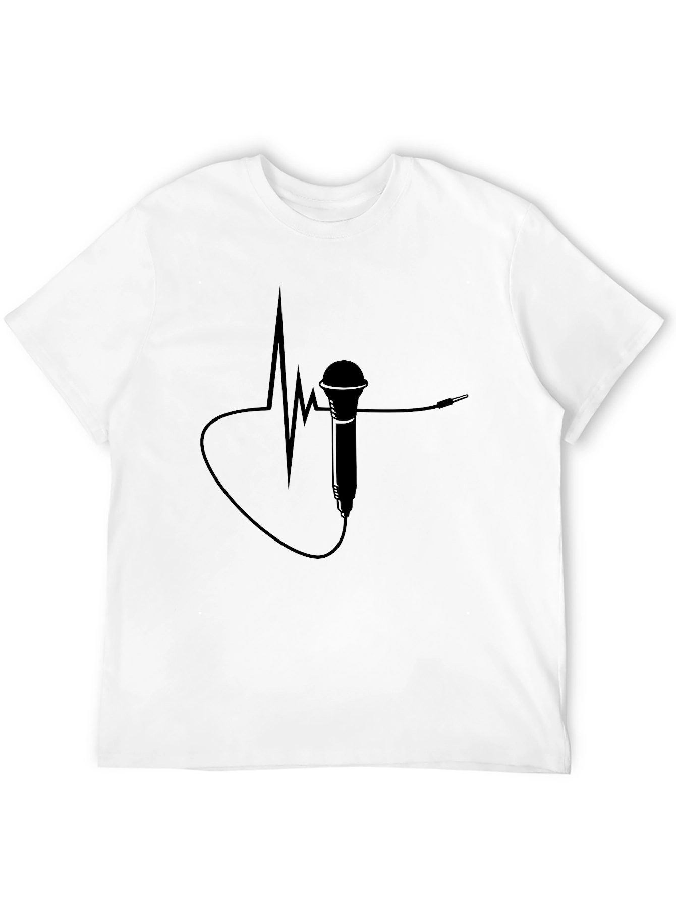 Mic Heartbeat Tee - Music Lovers T-Shirt