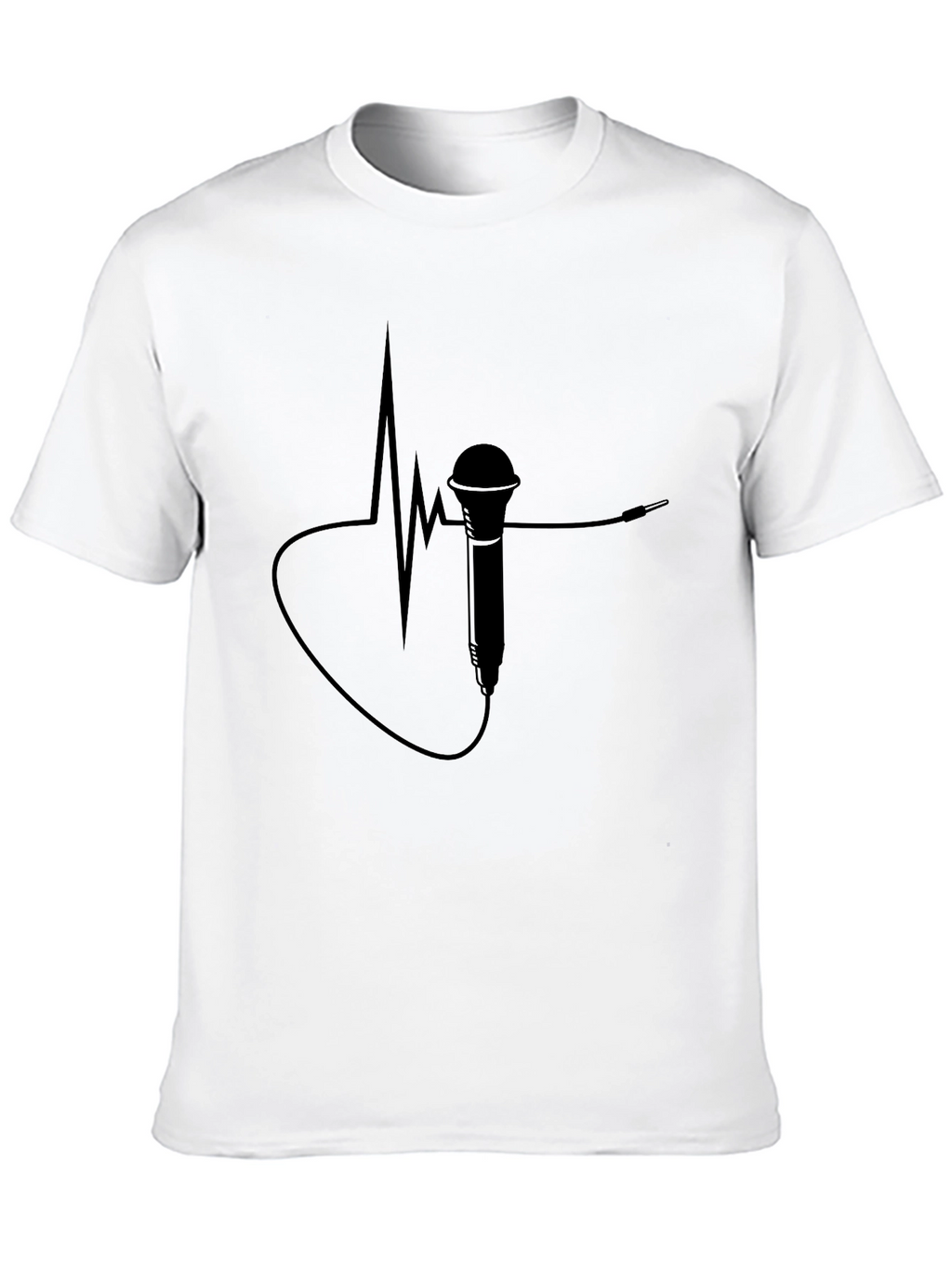 Mic Heartbeat Tee - Music Lovers T-Shirt
