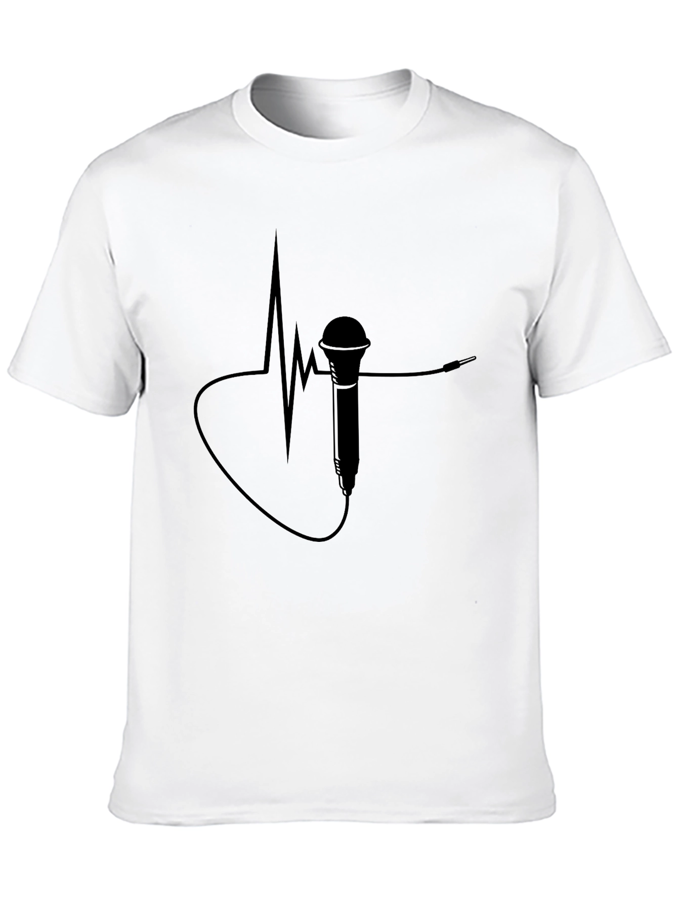 Mic Heartbeat Tee - Music Lovers T-Shirt
