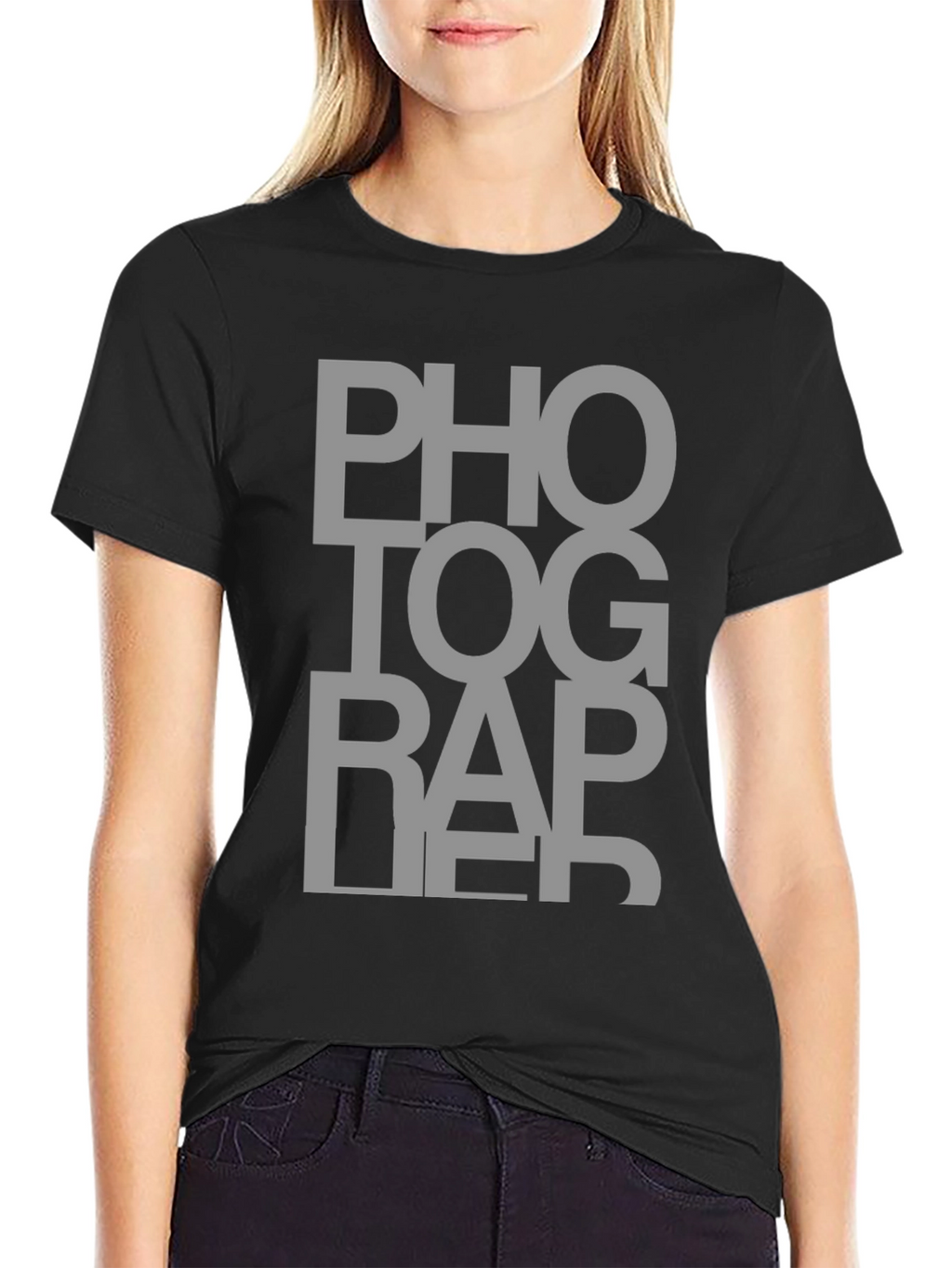 Photographer Tee - Black Cotton Graphic T-Shirt
