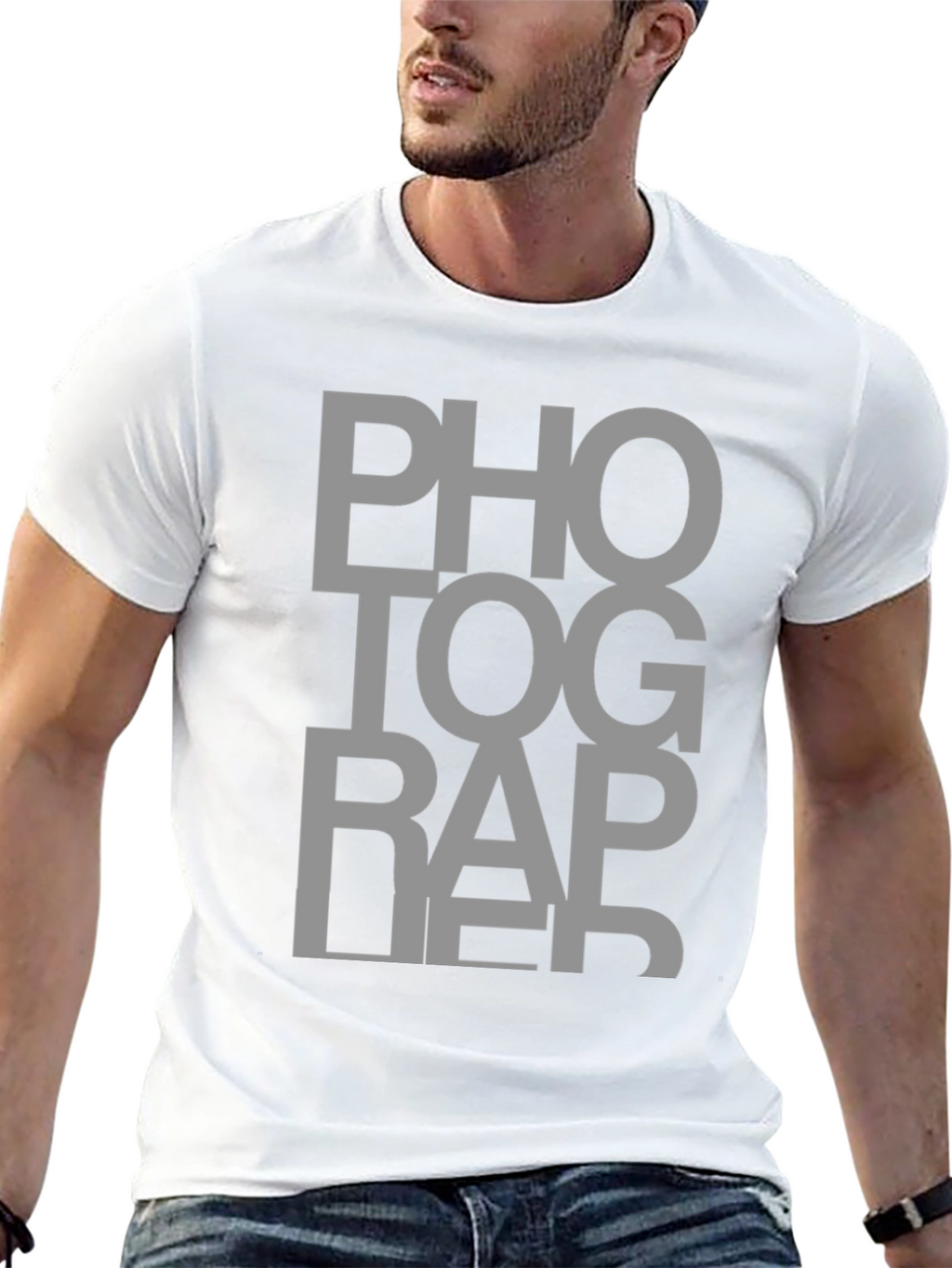 Photographer Tee - Black Cotton Graphic T-Shirt