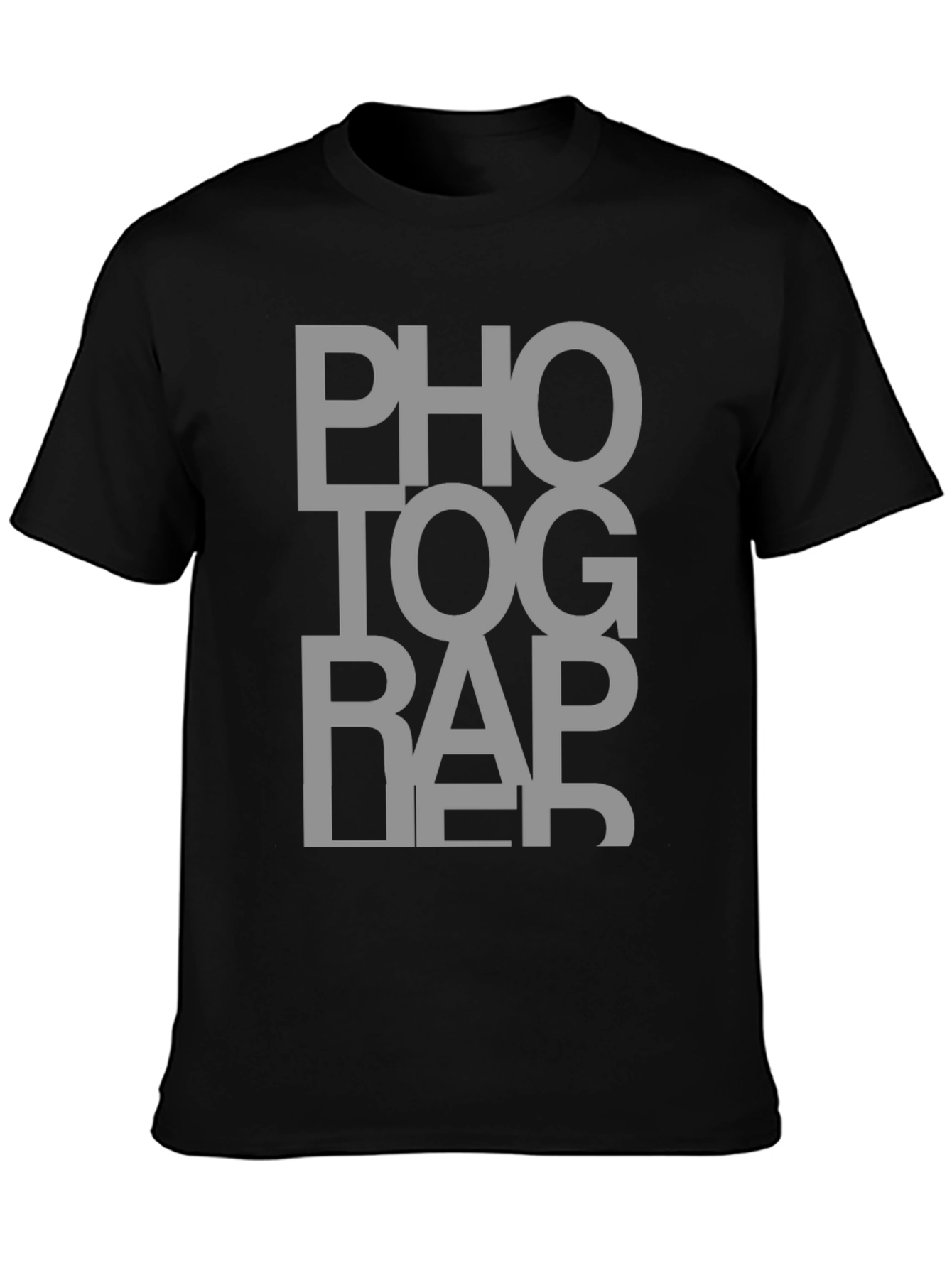 Photographer Tee - Black Cotton Graphic T-Shirt