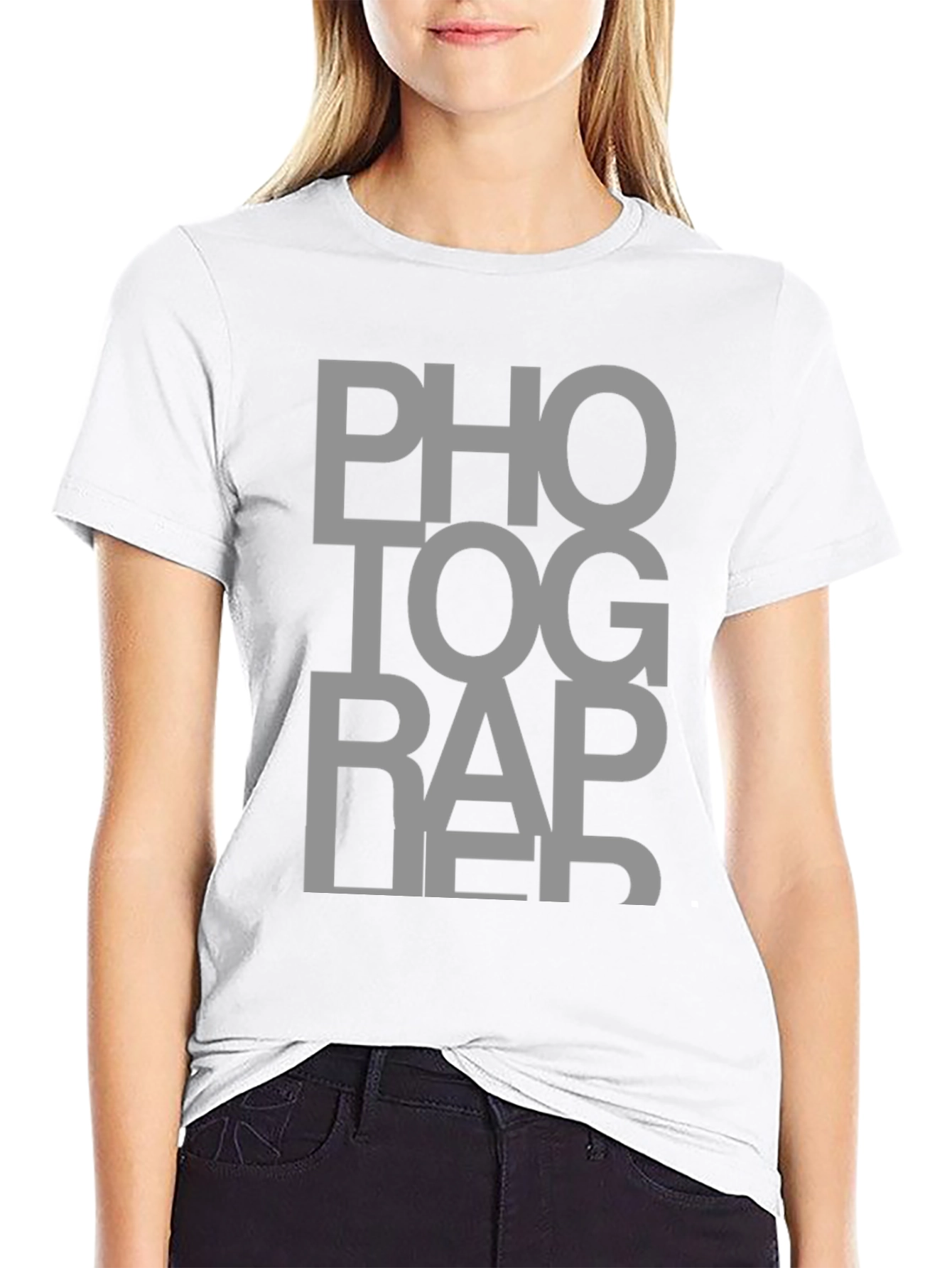 Photographer Tee - Black Cotton Graphic T-Shirt