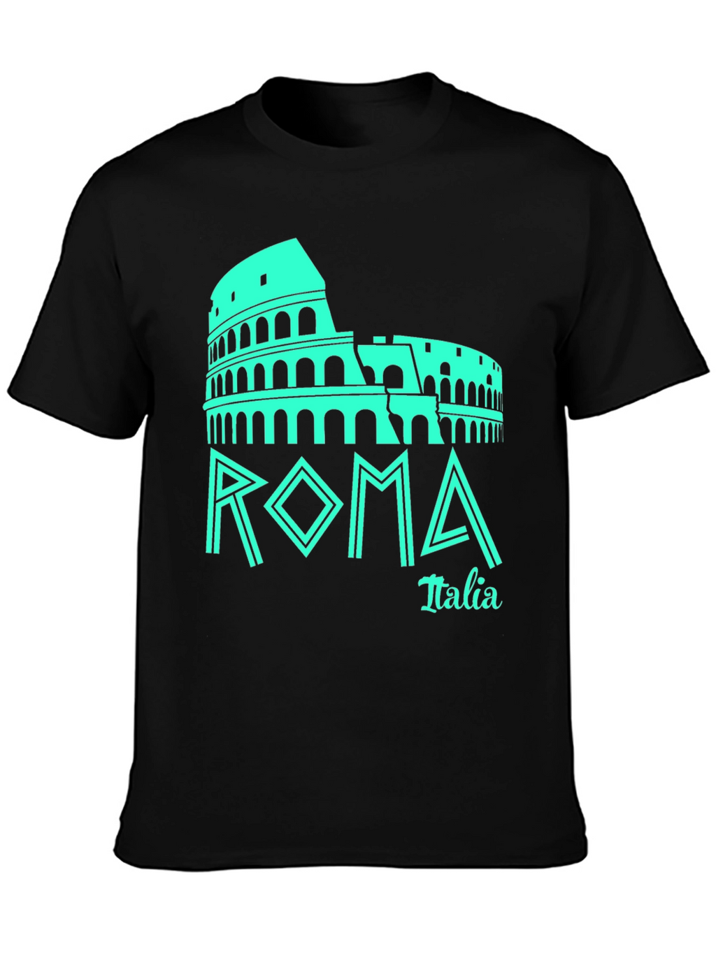 Roma Italia Graphic T-Shirt - Black