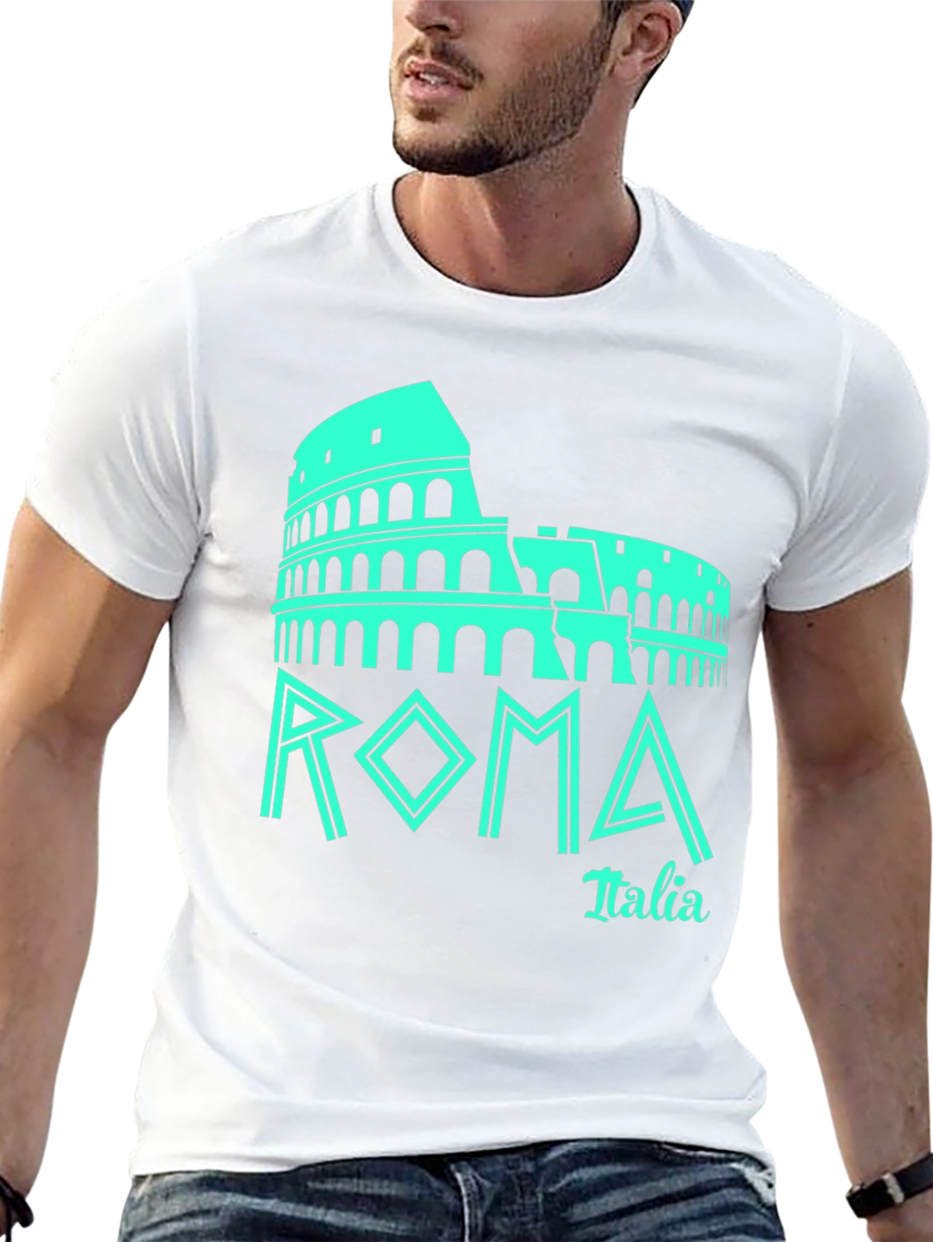 Roma Italia Graphic T-Shirt - Black