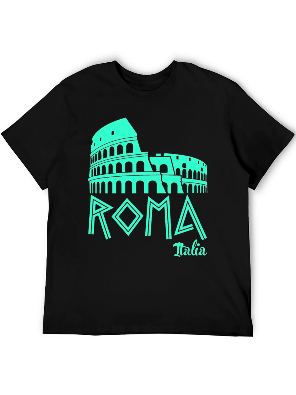 Roma Italia Graphic T-Shirt - Black