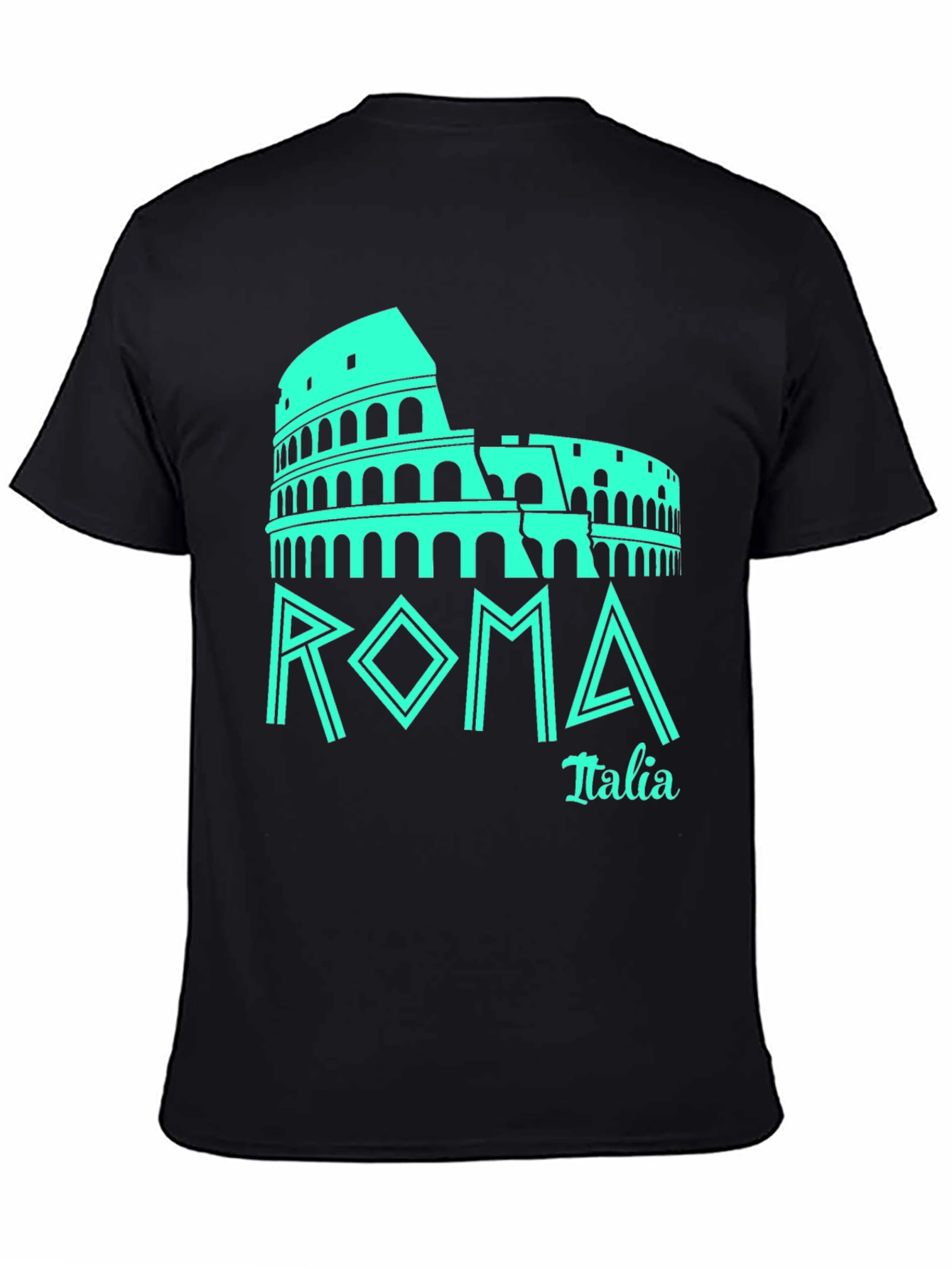 Roma Italia Graphic T-Shirt - Black