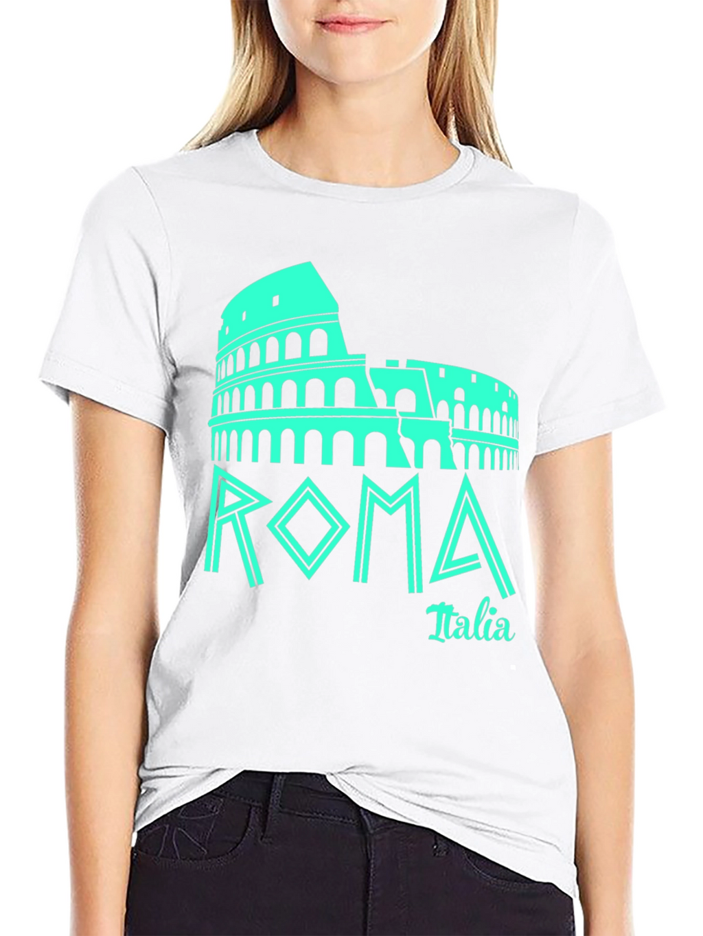 Roma Italia Graphic T-Shirt - Black