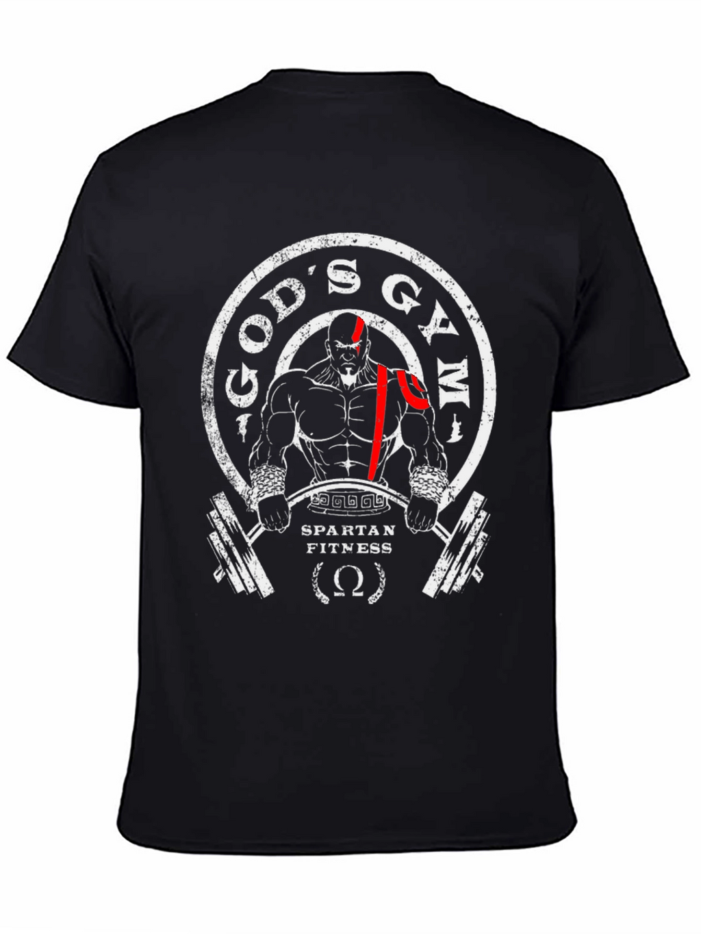 Gods Gym Spartan Fitness Black T-Shirt