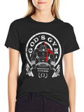 Gods Gym Spartan Fitness Black T-Shirt