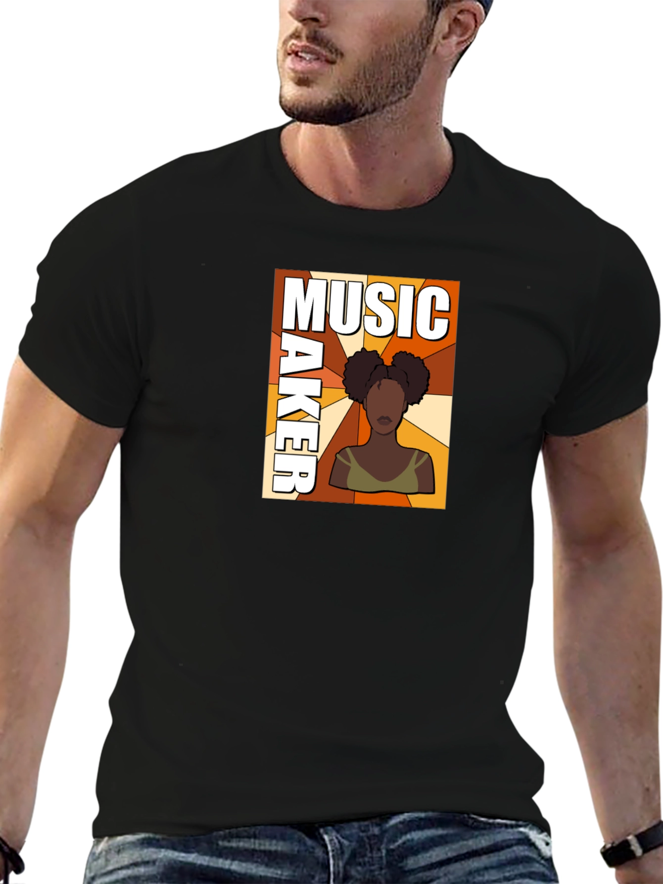 Music Maker Graphic Tee - Stylish Black T-Shirt