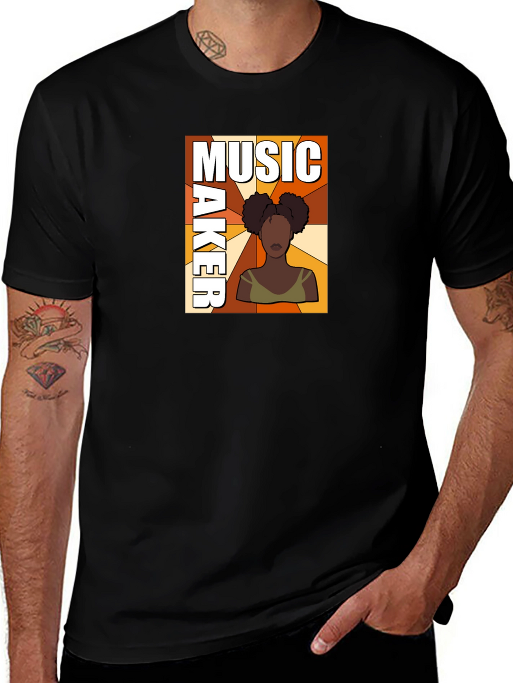 Music Maker Graphic Tee - Stylish Black T-Shirt