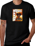 Music Maker Graphic Tee - Stylish Black T-Shirt