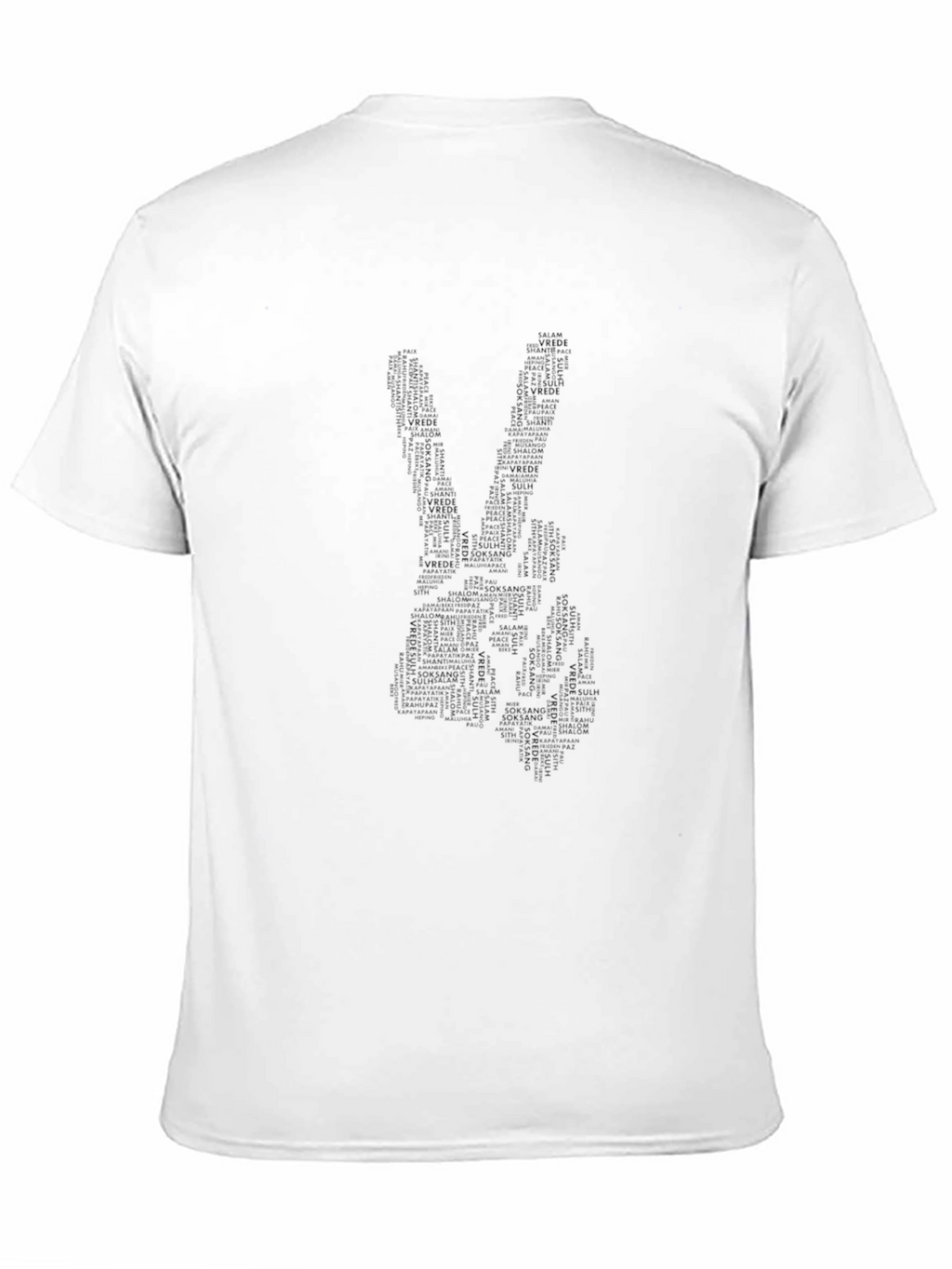 Peace Sign Word Art Tee - Black