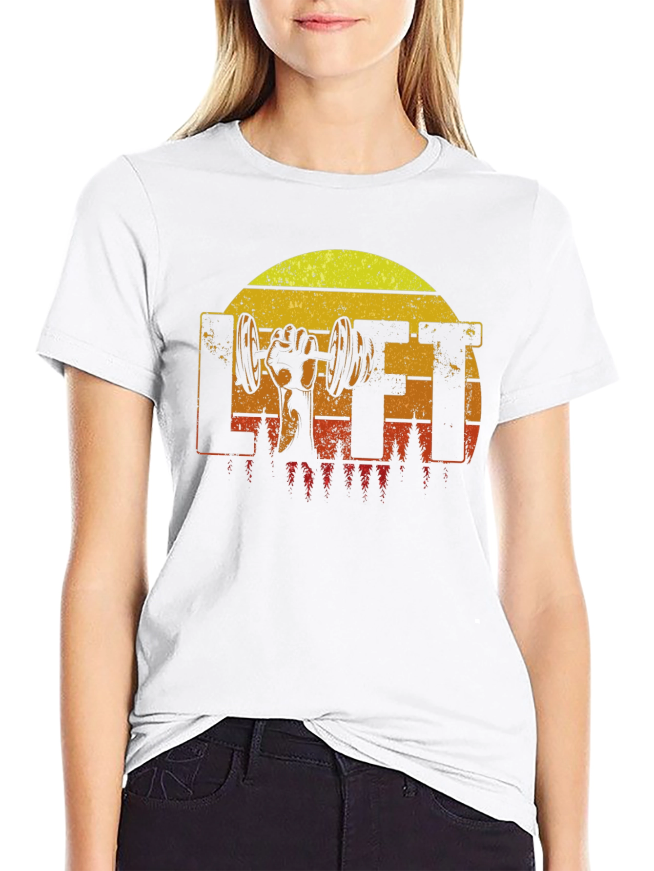 Retro LIFT T-Shirt - Gym Workout Design