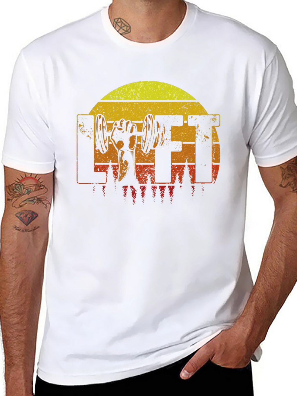 Retro LIFT T-Shirt - Gym Workout Design
