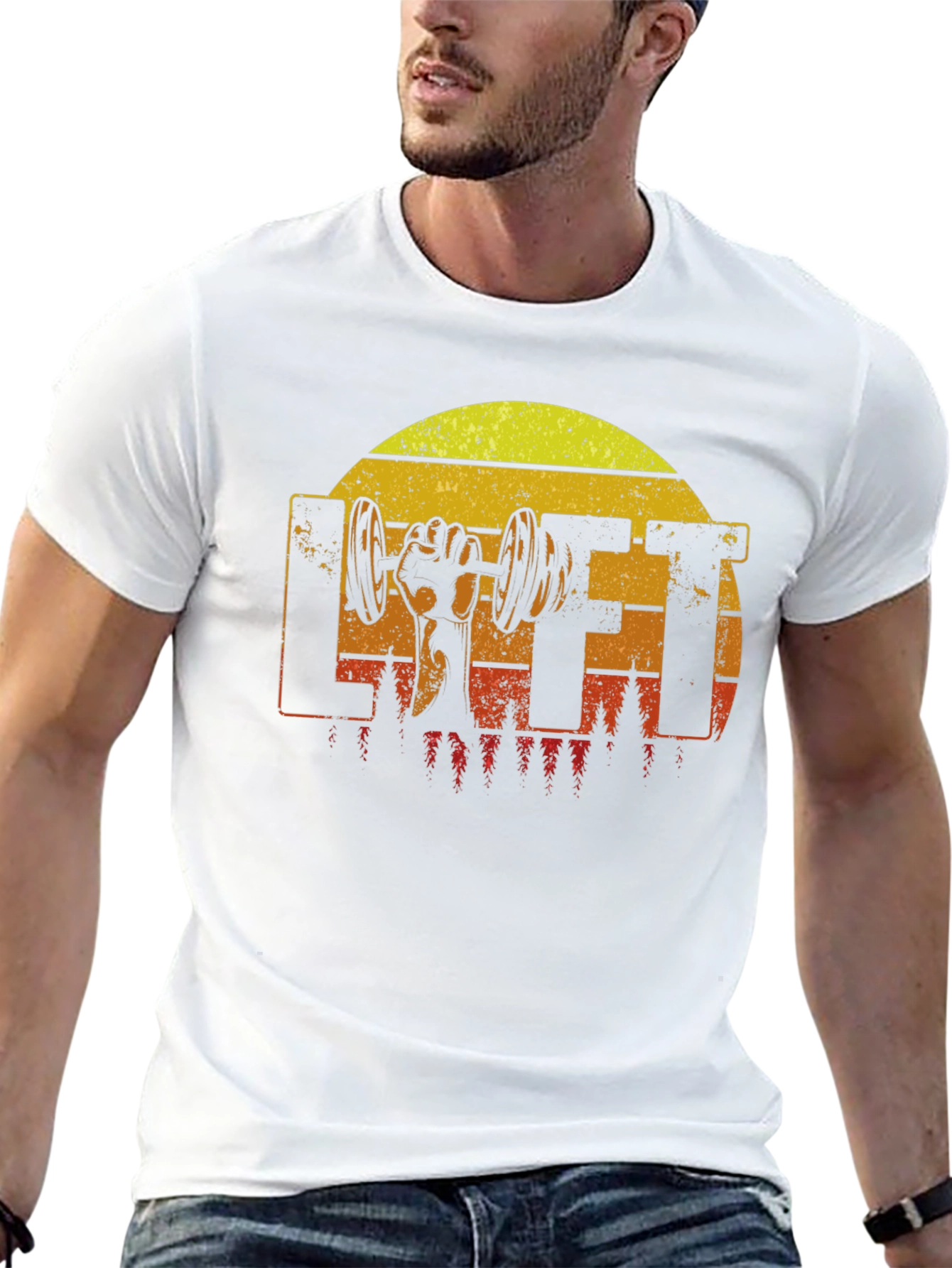 Retro LIFT T-Shirt - Gym Workout Design