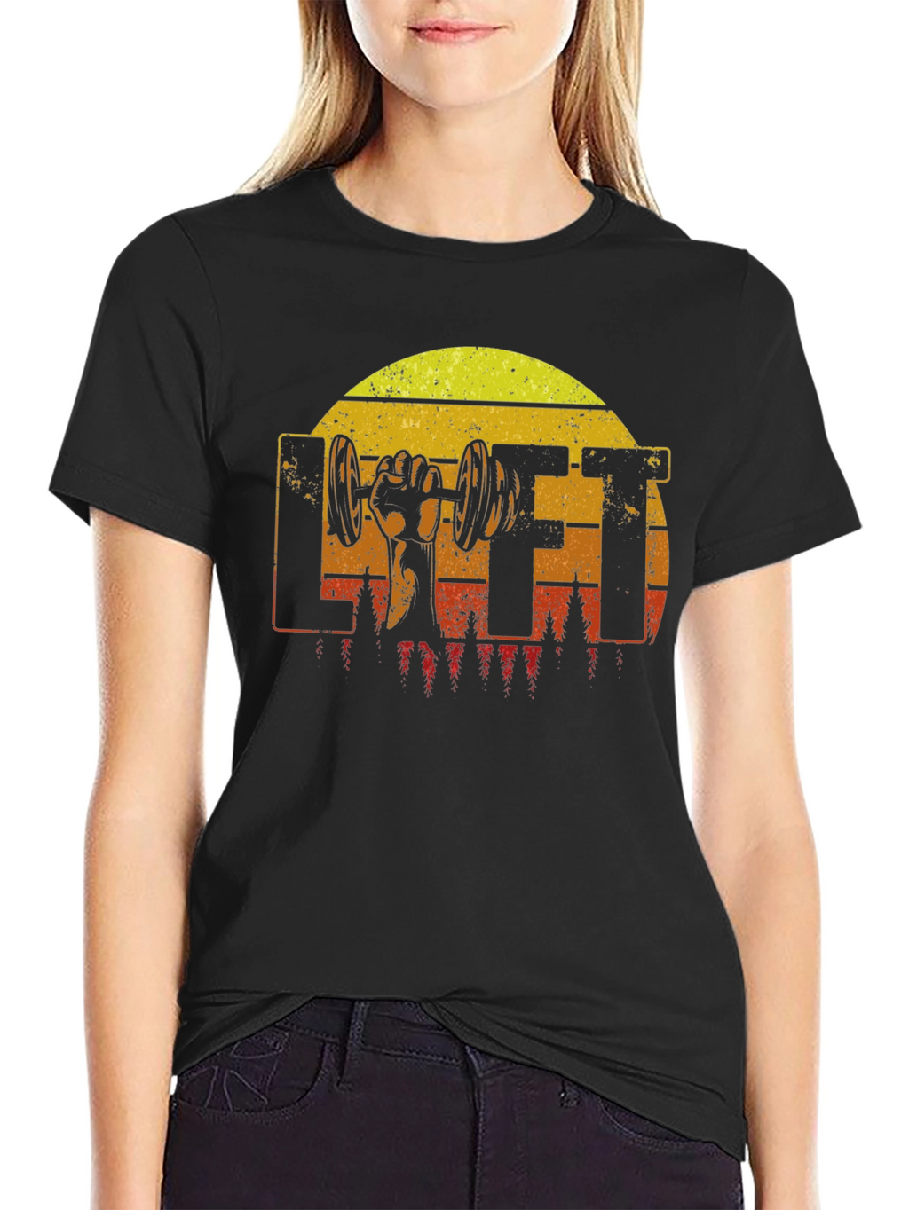 Retro LIFT T-Shirt - Gym Workout Design