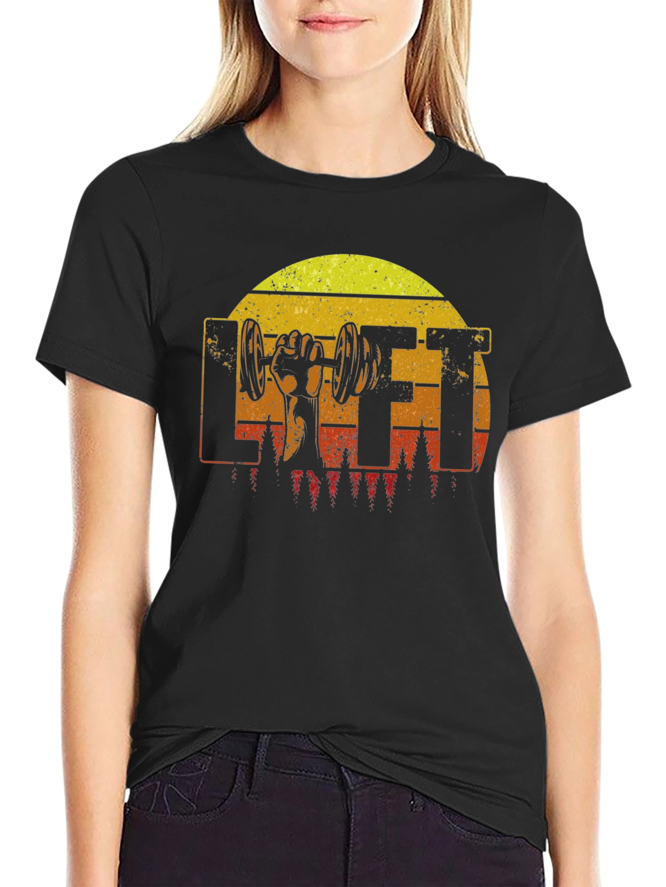Retro LIFT T-Shirt - Gym Workout Design