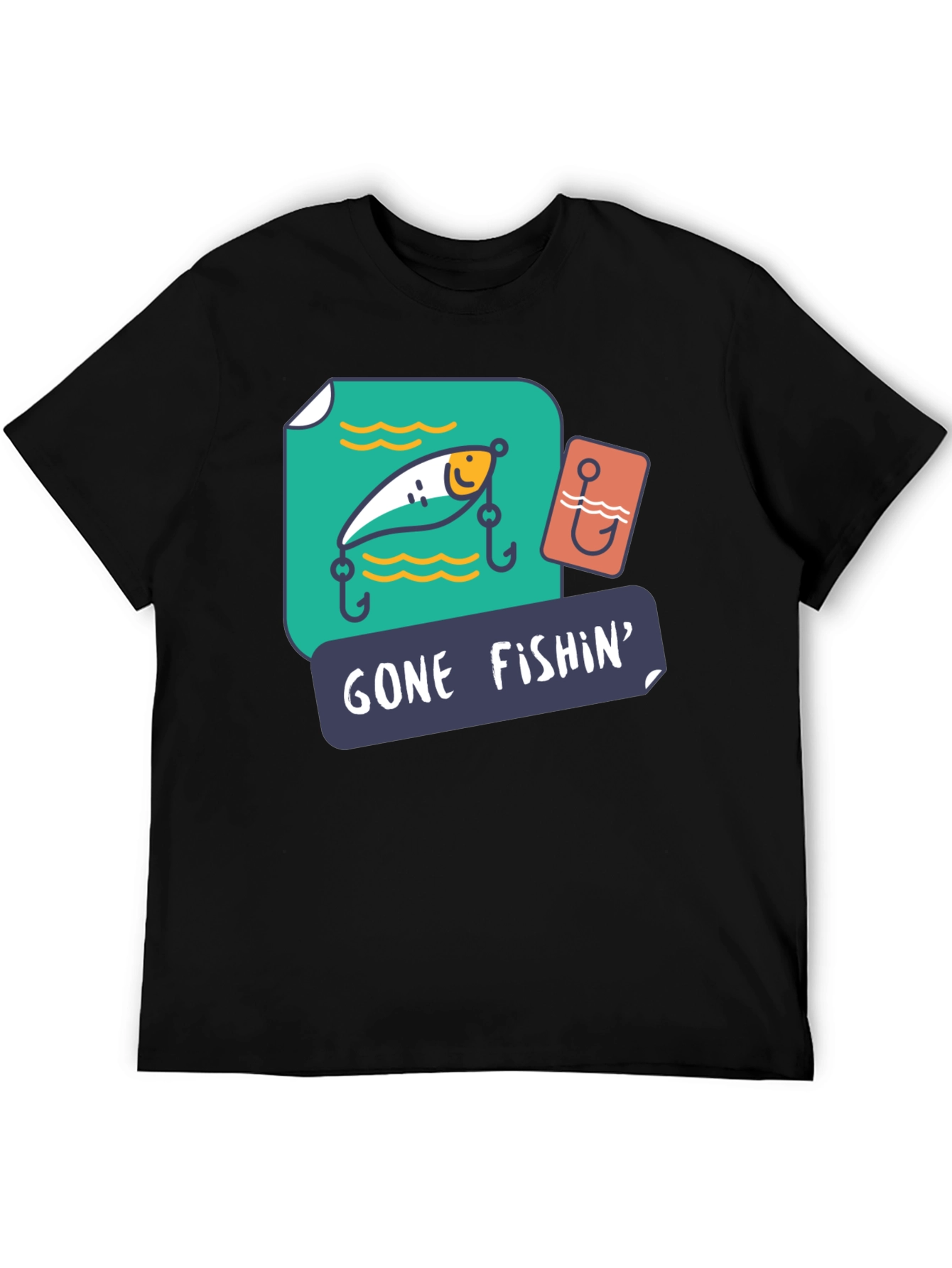 Gone Fishin Graphic T-Shirt - Fishing Lover Tee