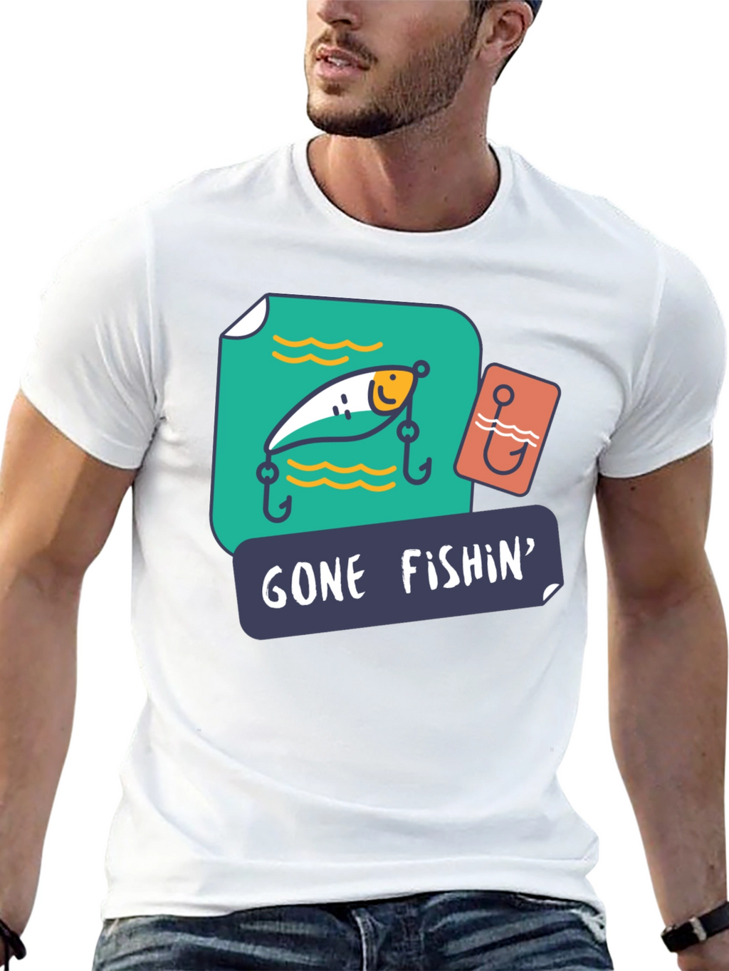 Gone Fishin Graphic T-Shirt - Fishing Lover Tee
