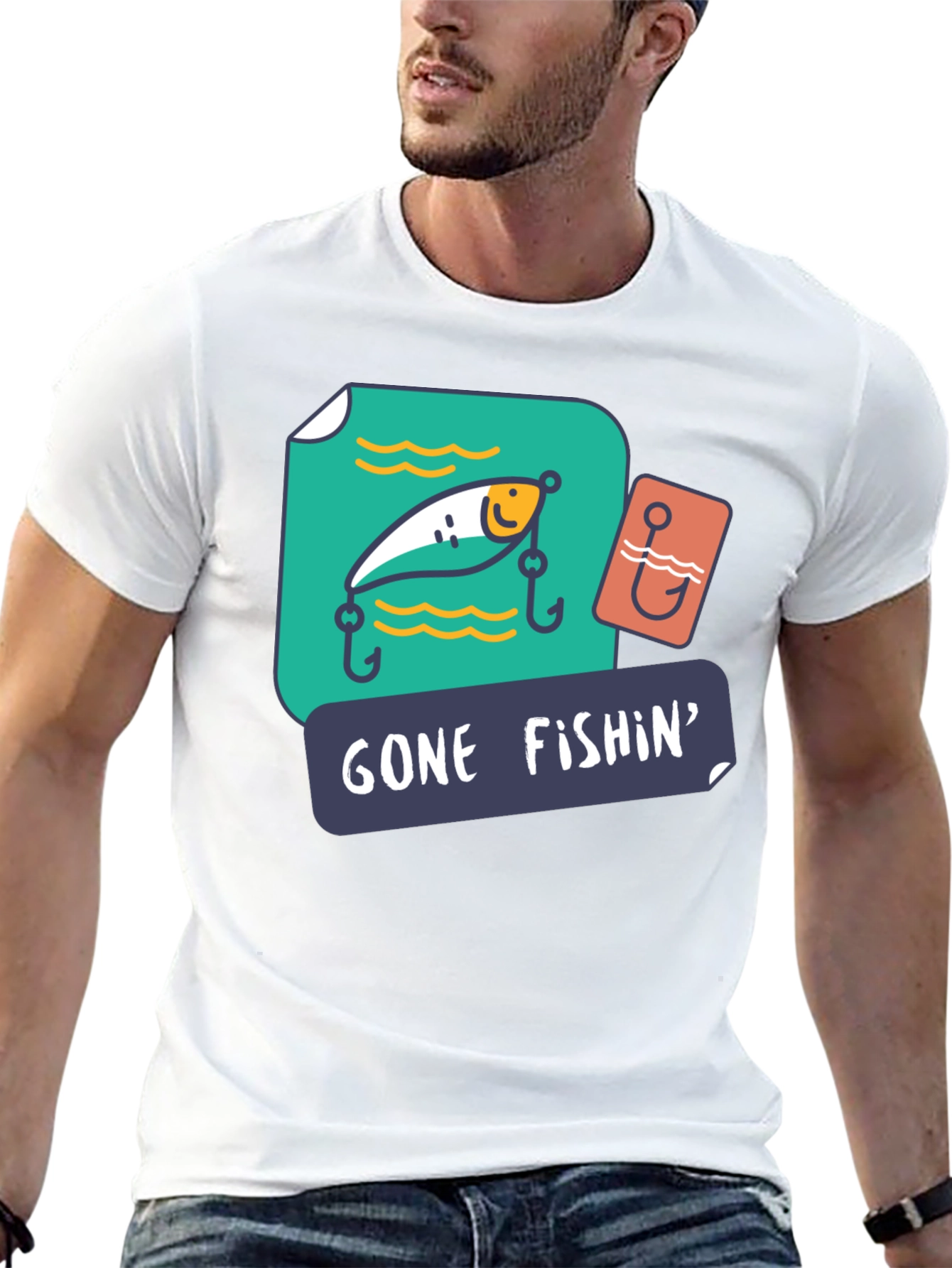 Gone Fishin Graphic T-Shirt - Fishing Lover Tee