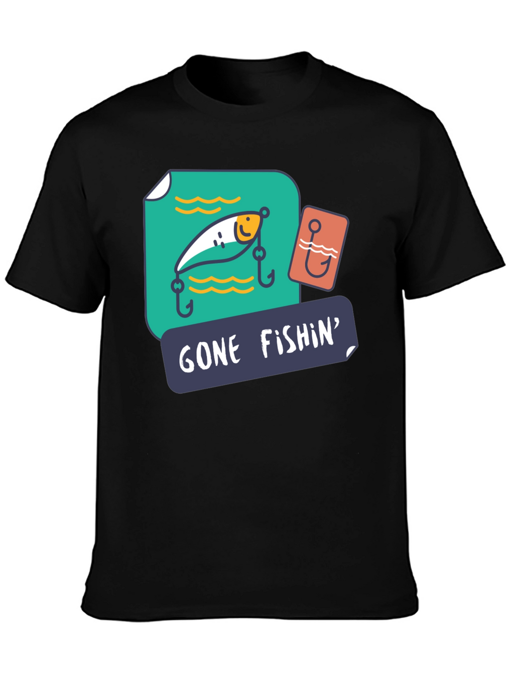 Gone Fishin Graphic T-Shirt - Fishing Lover Tee