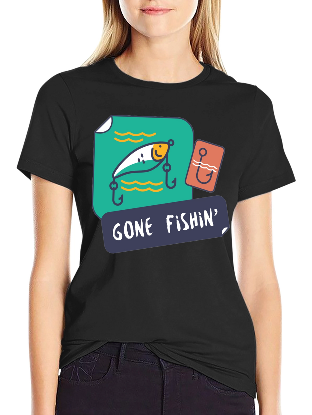 Gone Fishin Graphic T-Shirt - Fishing Lover Tee