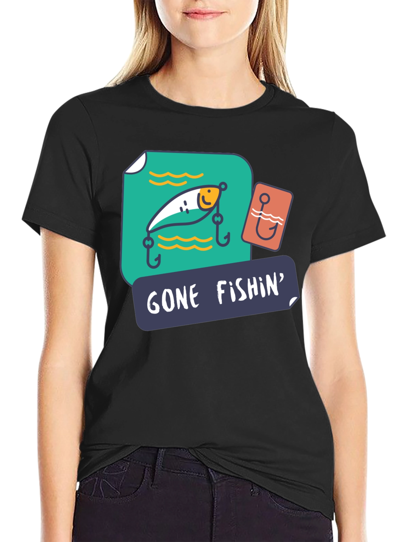 Gone Fishin Graphic T-Shirt - Fishing Lover Tee