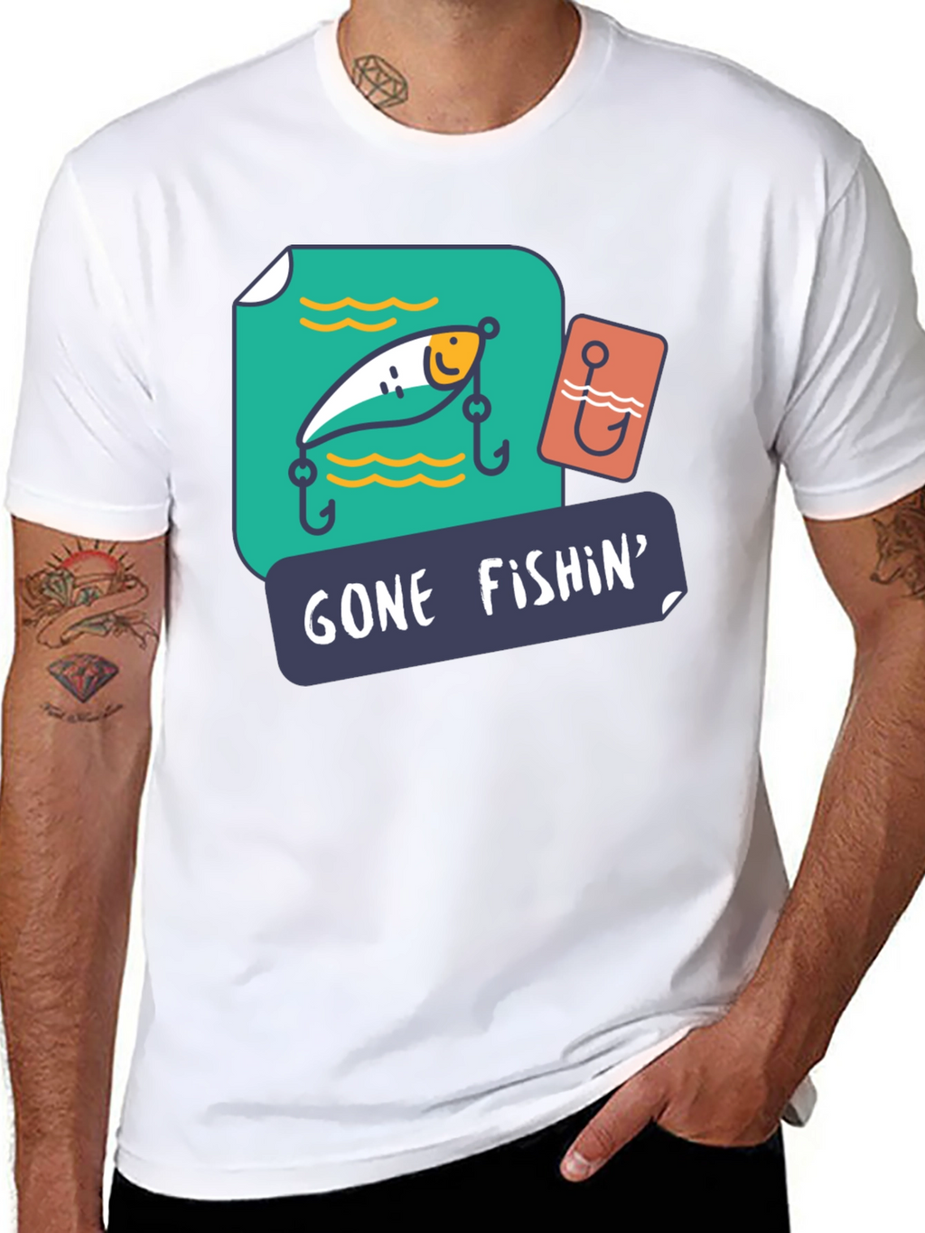 Gone Fishin Graphic T-Shirt - Fishing Lover Tee