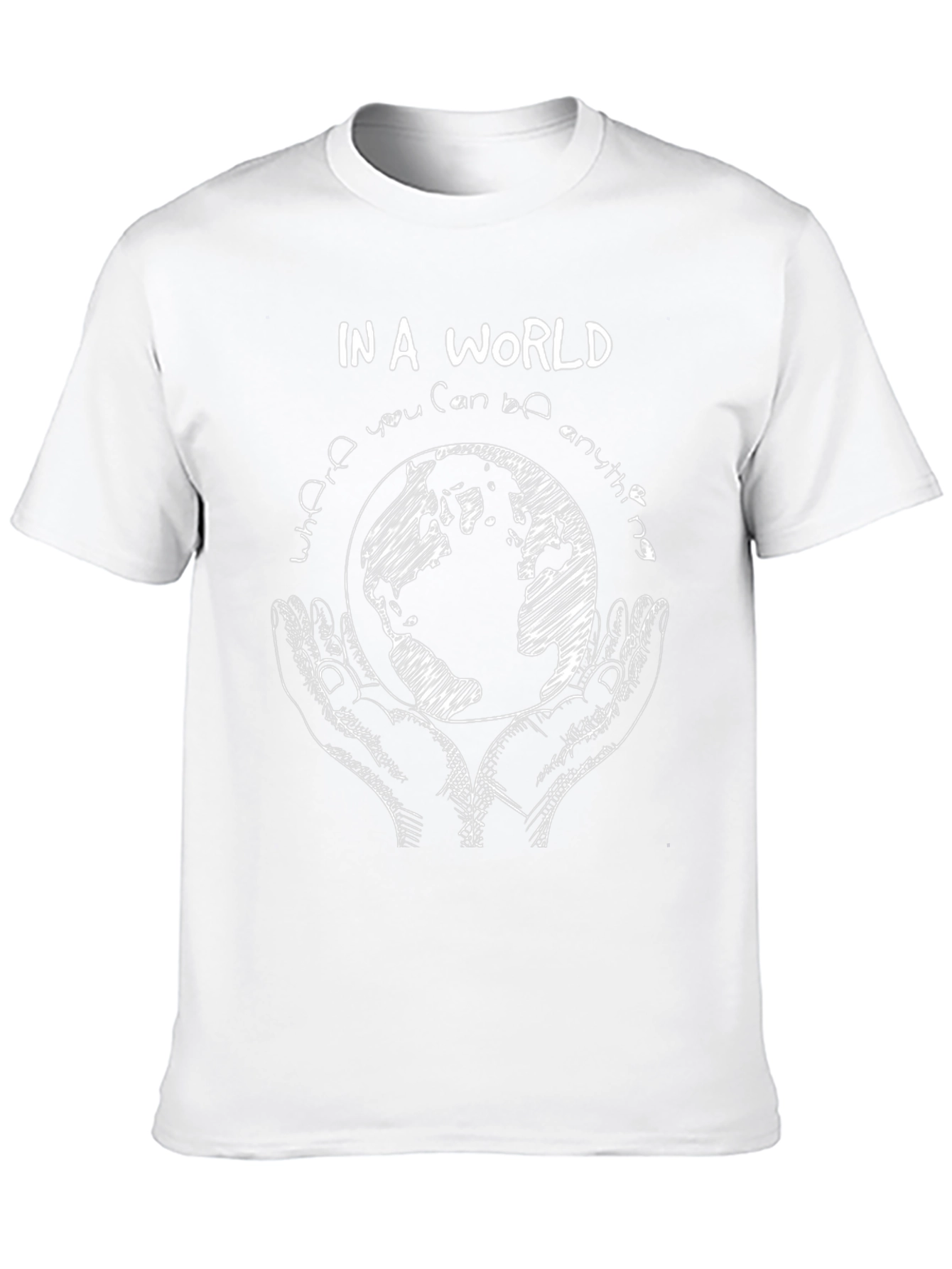 In A World T-Shirt: Earth Hands Graphic Tee