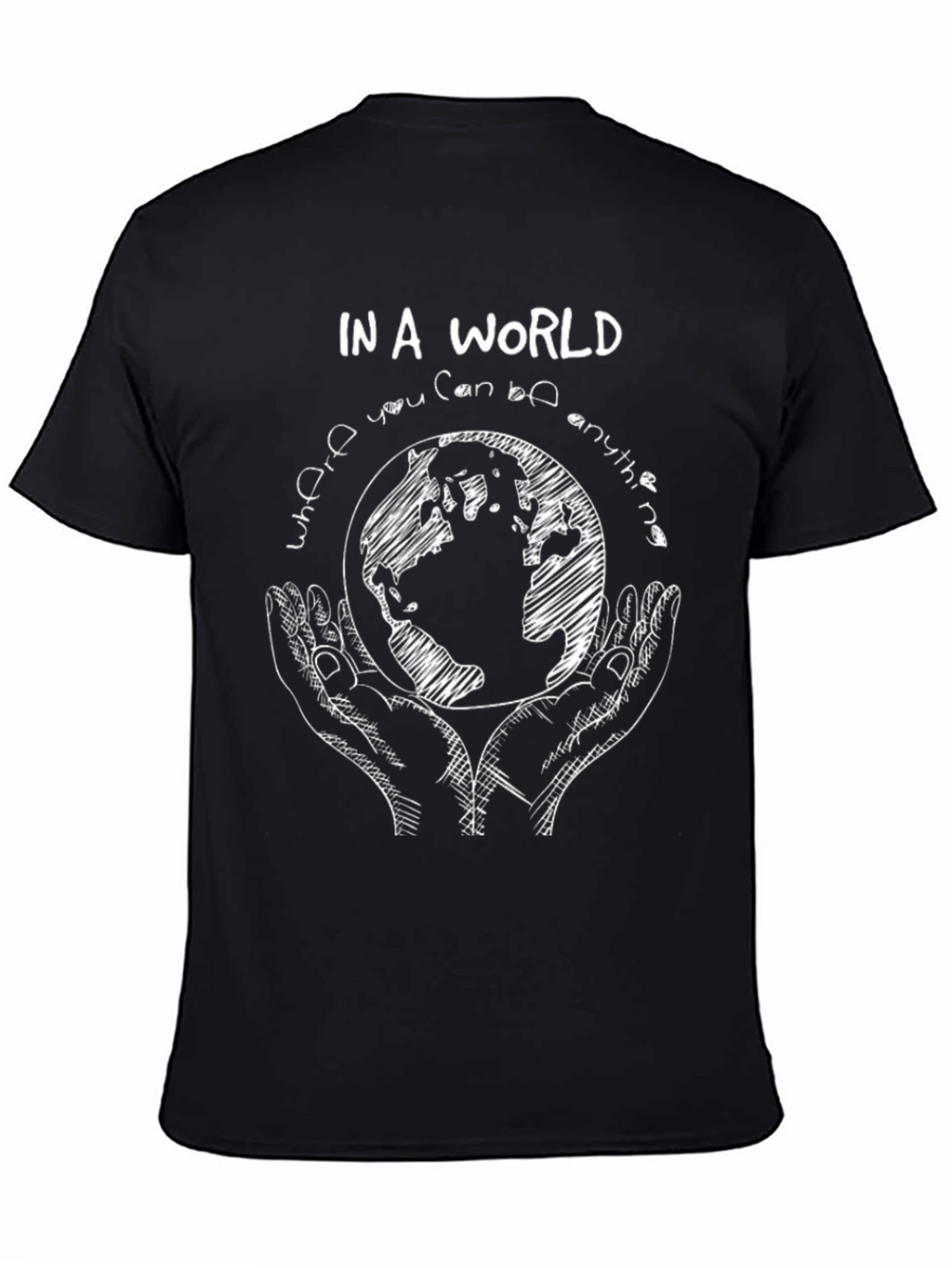In A World T-Shirt: Earth Hands Graphic Tee