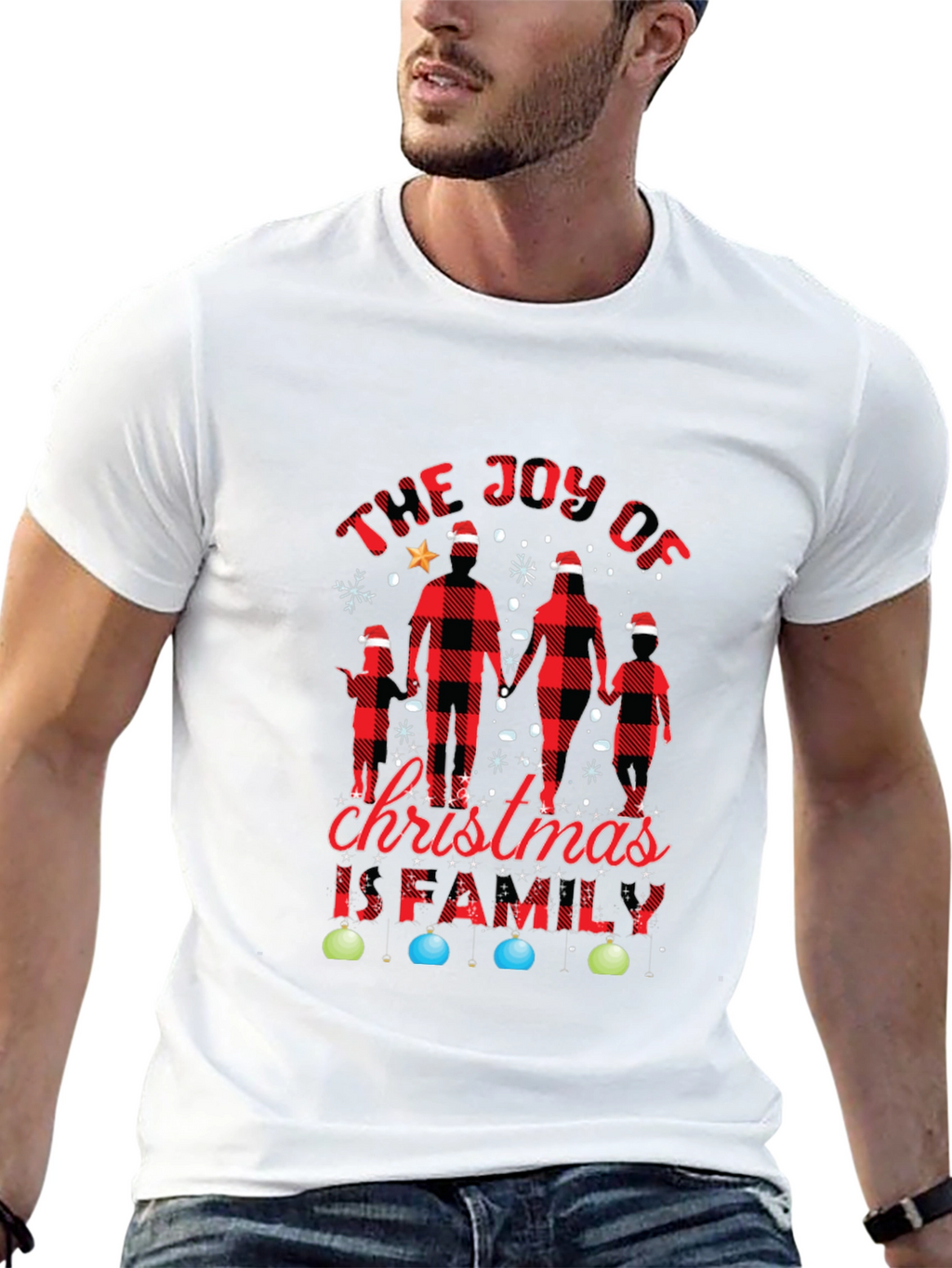 Joy of Christmas Family Plaid Tee