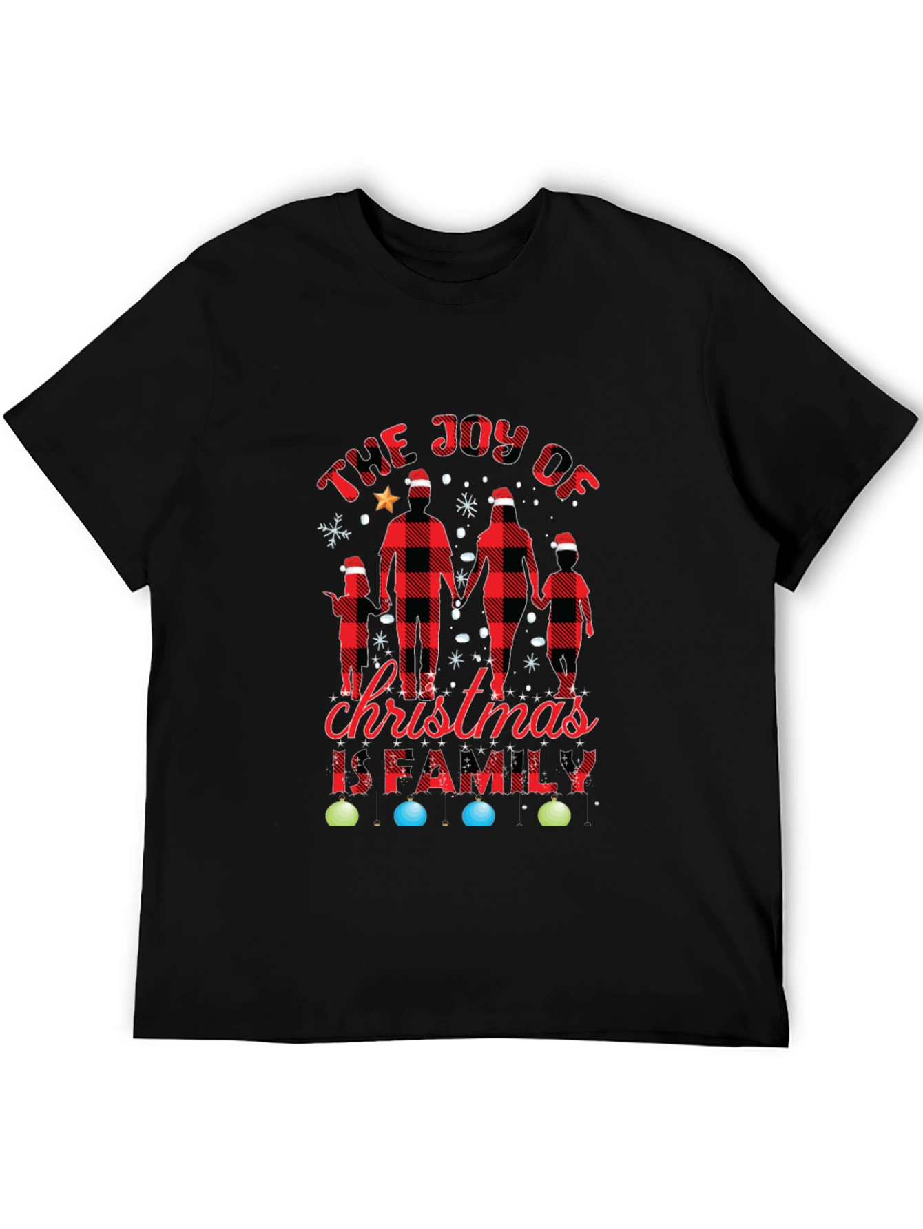 Joy of Christmas Family Plaid Tee