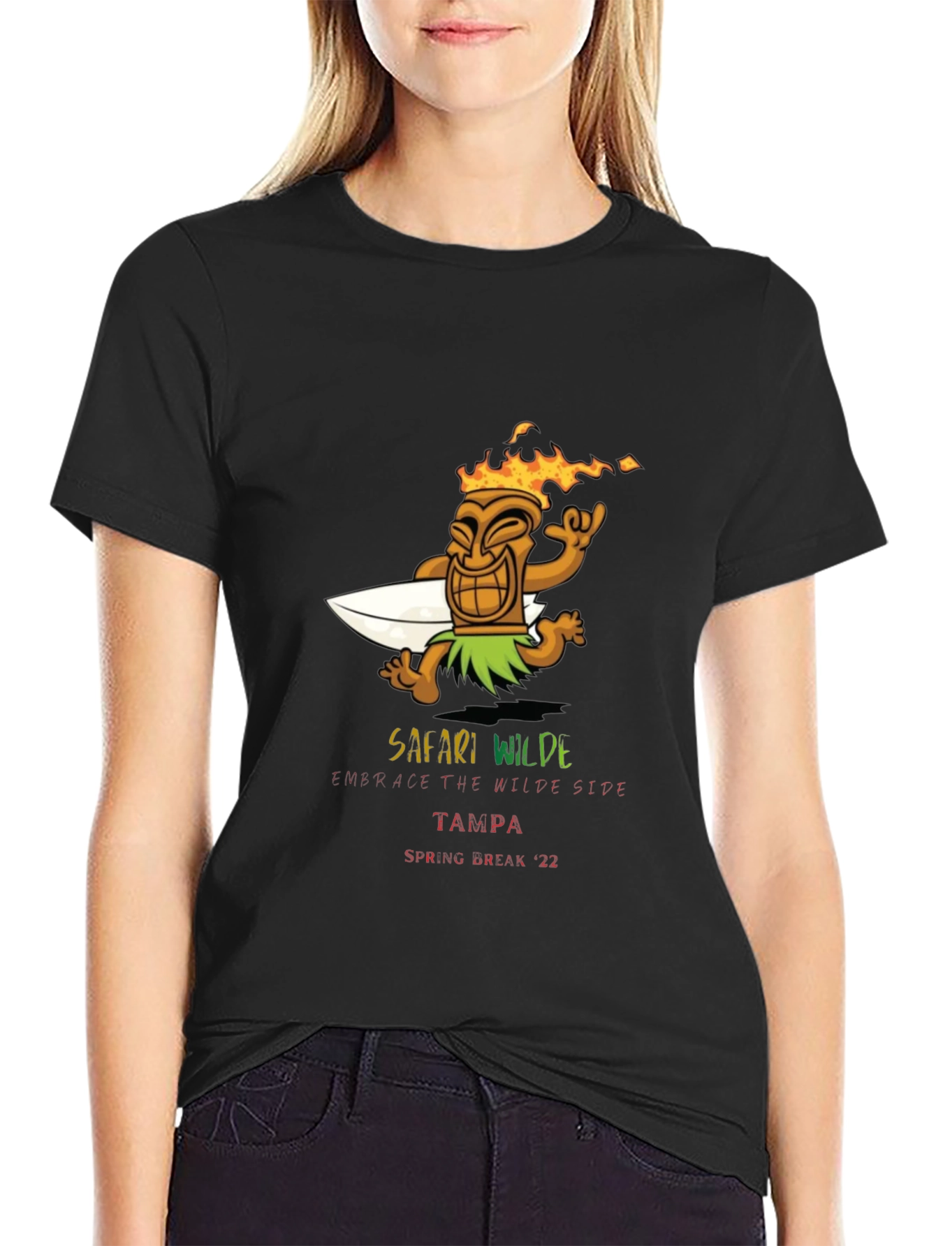 Safari Wilde Tampa Spring Break 22 Black T-Shirt