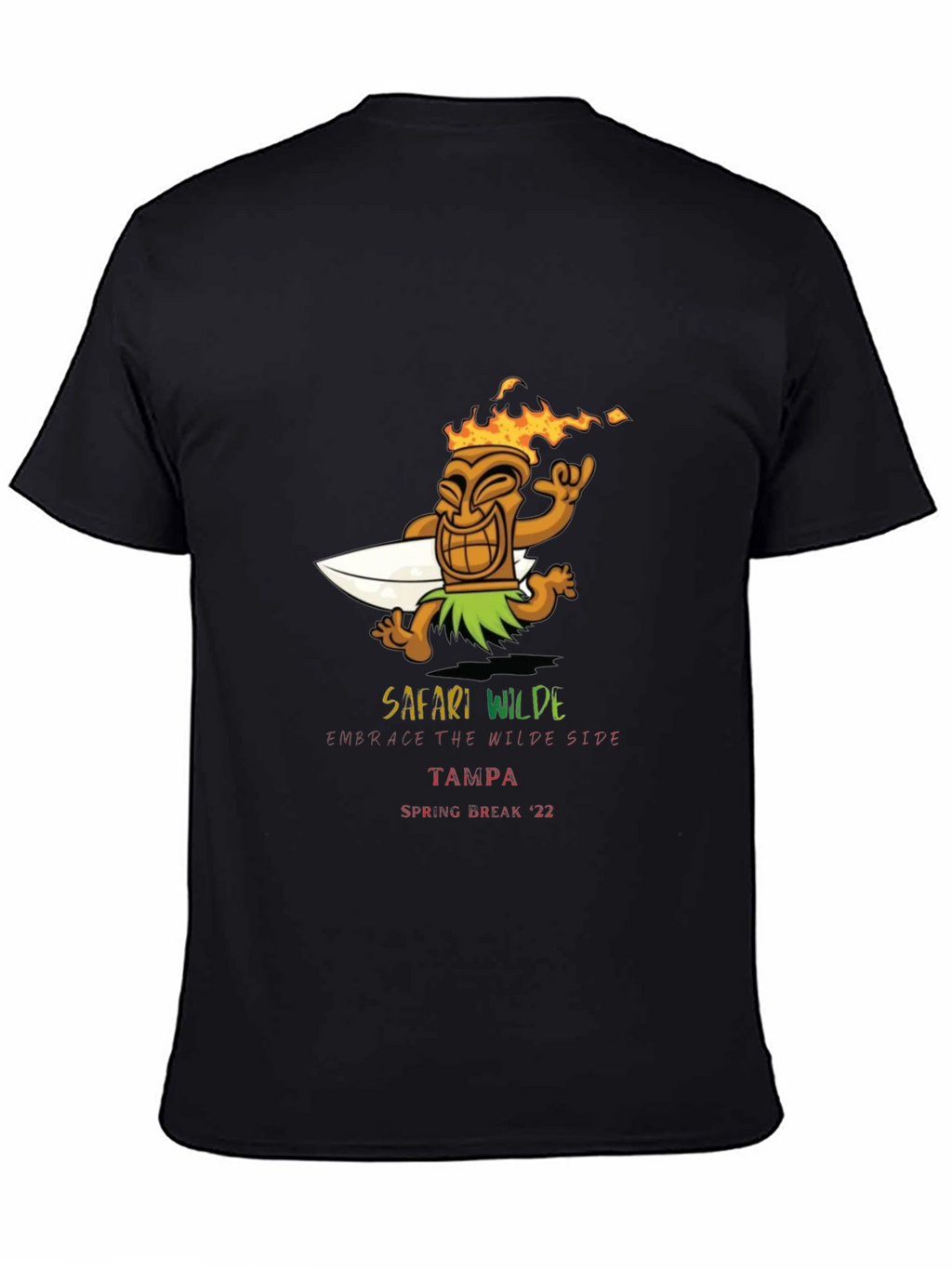 Safari Wilde Tampa Spring Break 22 Black T-Shirt