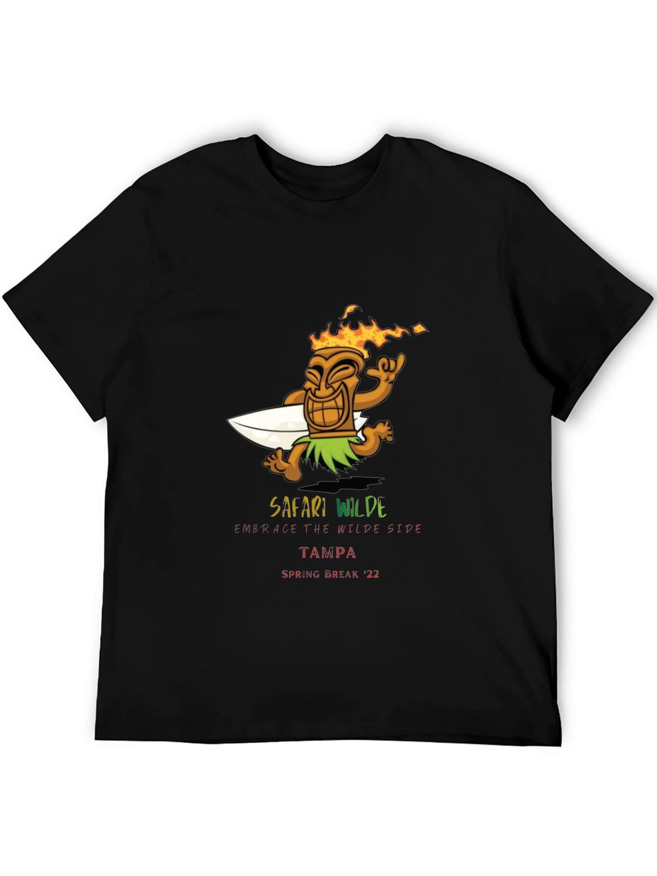 Safari Wilde Tampa Spring Break 22 Black T-Shirt