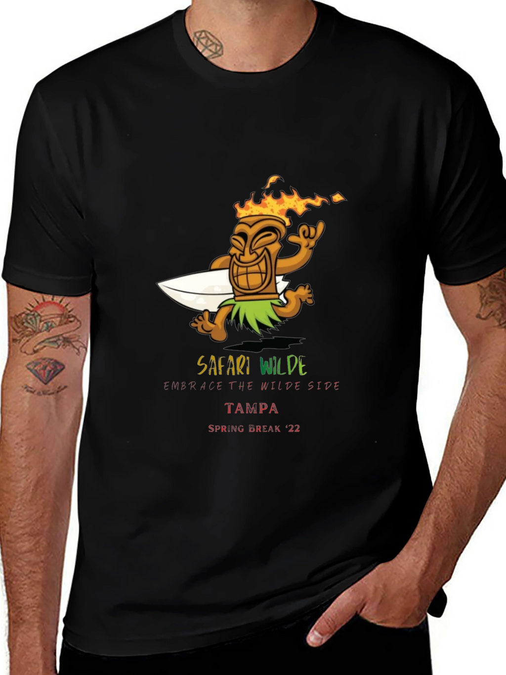 Safari Wilde Tampa Spring Break 22 Black T-Shirt