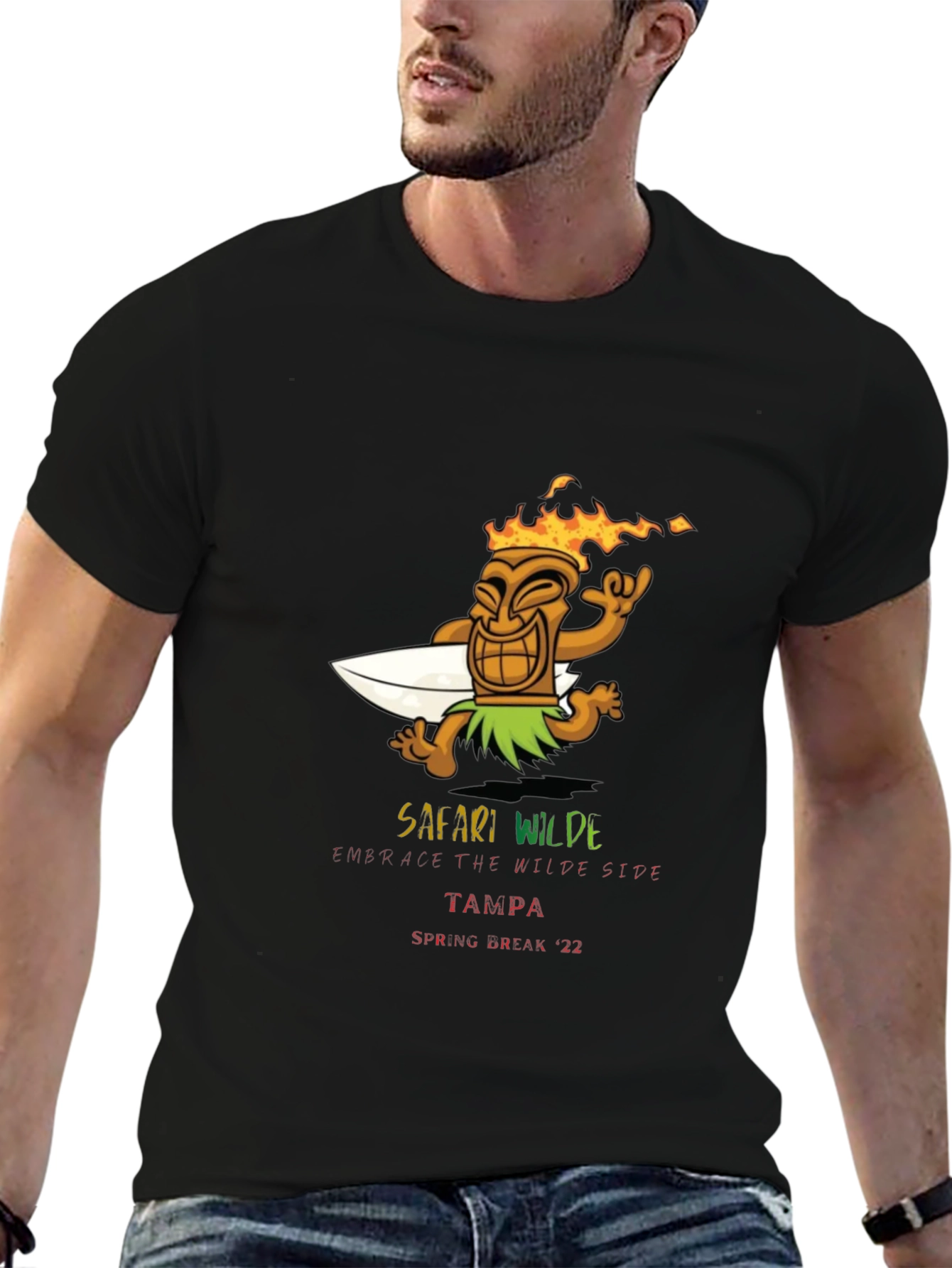 Safari Wilde Tampa Spring Break 22 Black T-Shirt