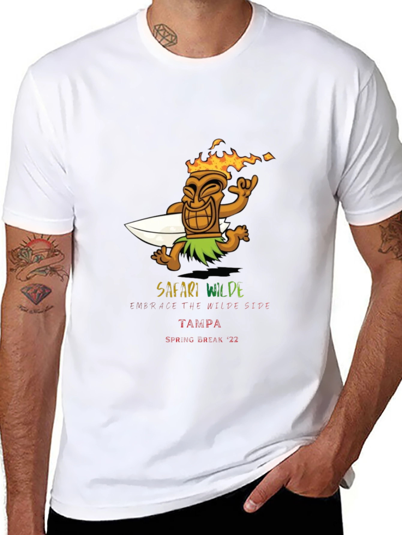 Safari Wilde Tampa Spring Break 22 Black T-Shirt