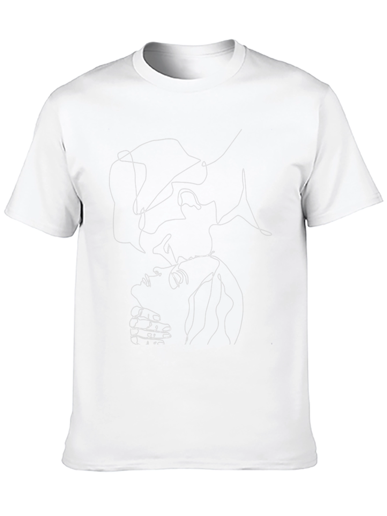 Abstract Line Art T-Shirt - Unisex Casual Wear