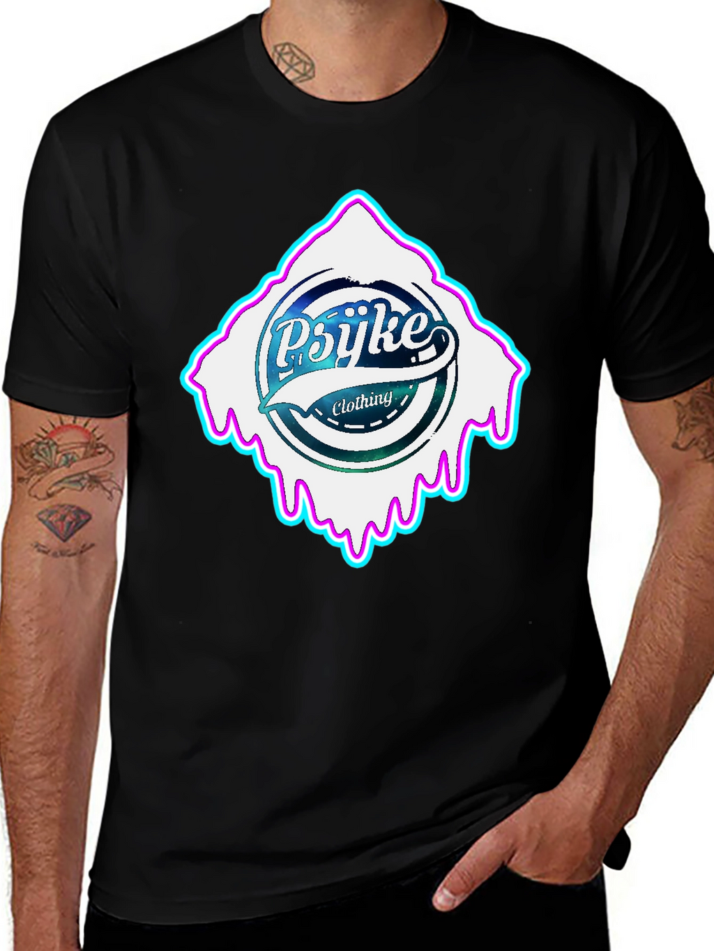 Psijke Clothing Black T-Shirt - Urban Style
