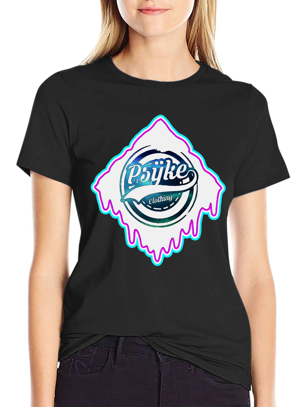 Psijke Clothing Black T-Shirt - Urban Style
