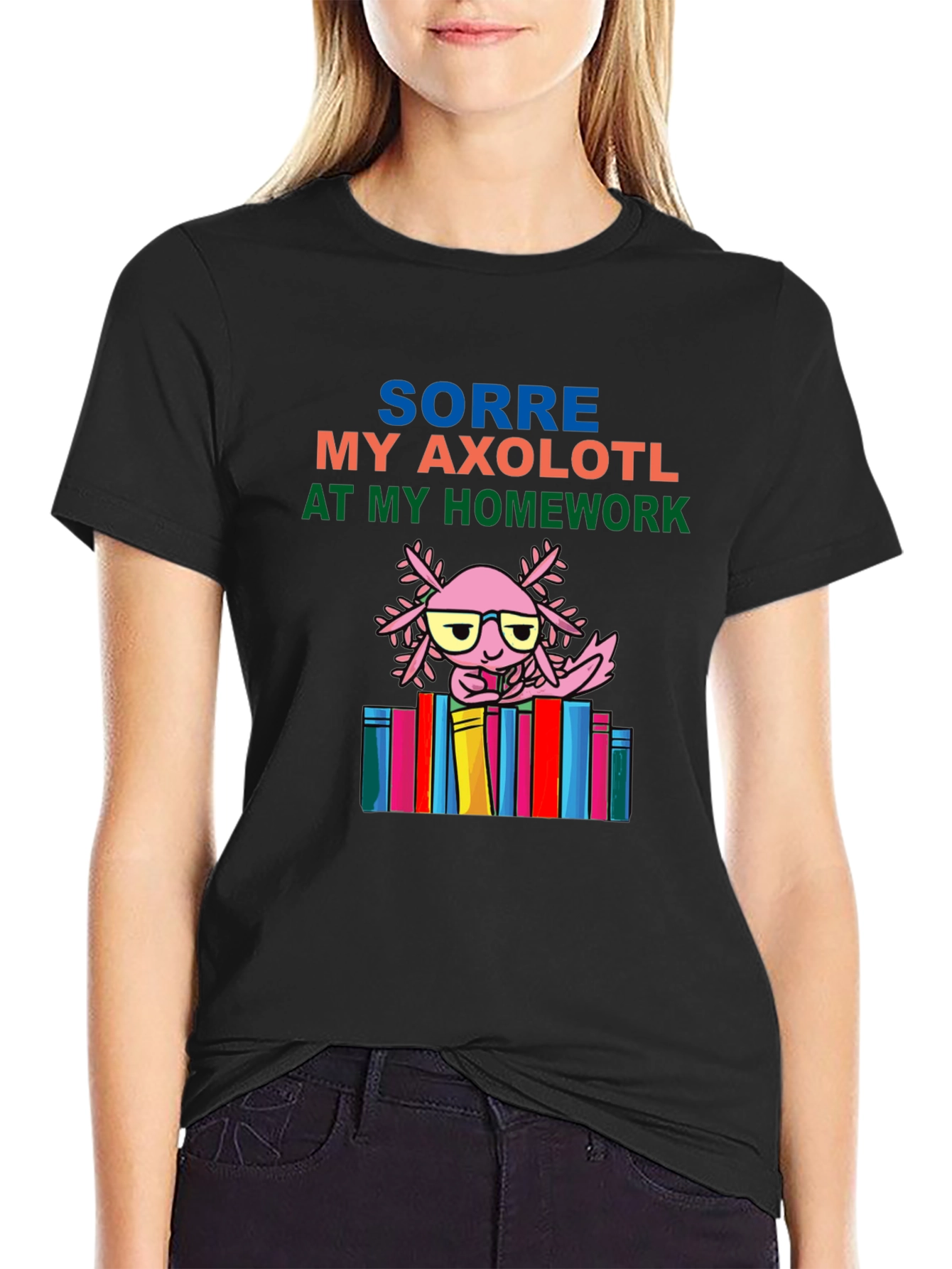 Axolotl Homework T-Shirt - Cute & Comfy