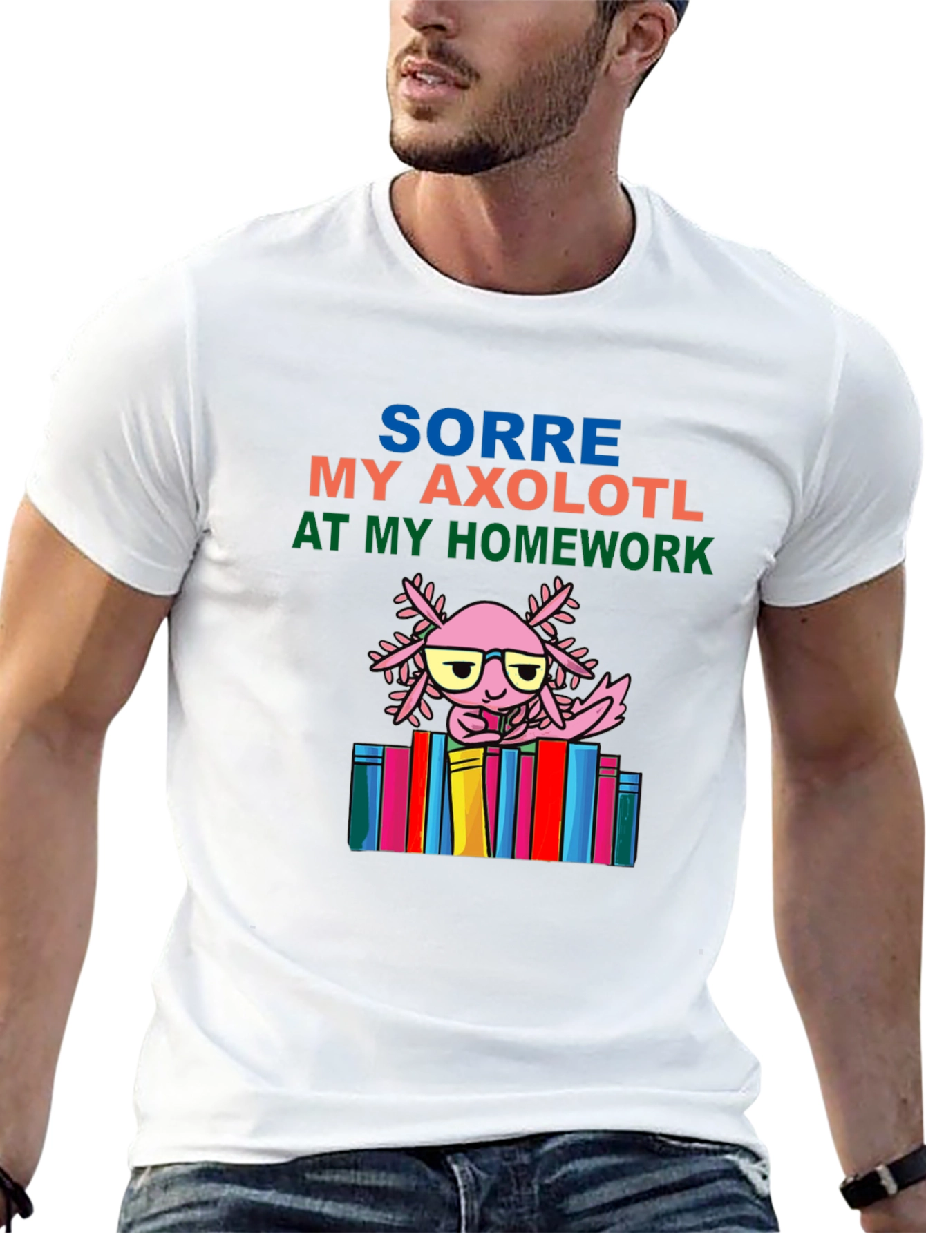 Axolotl Homework T-Shirt - Cute & Comfy